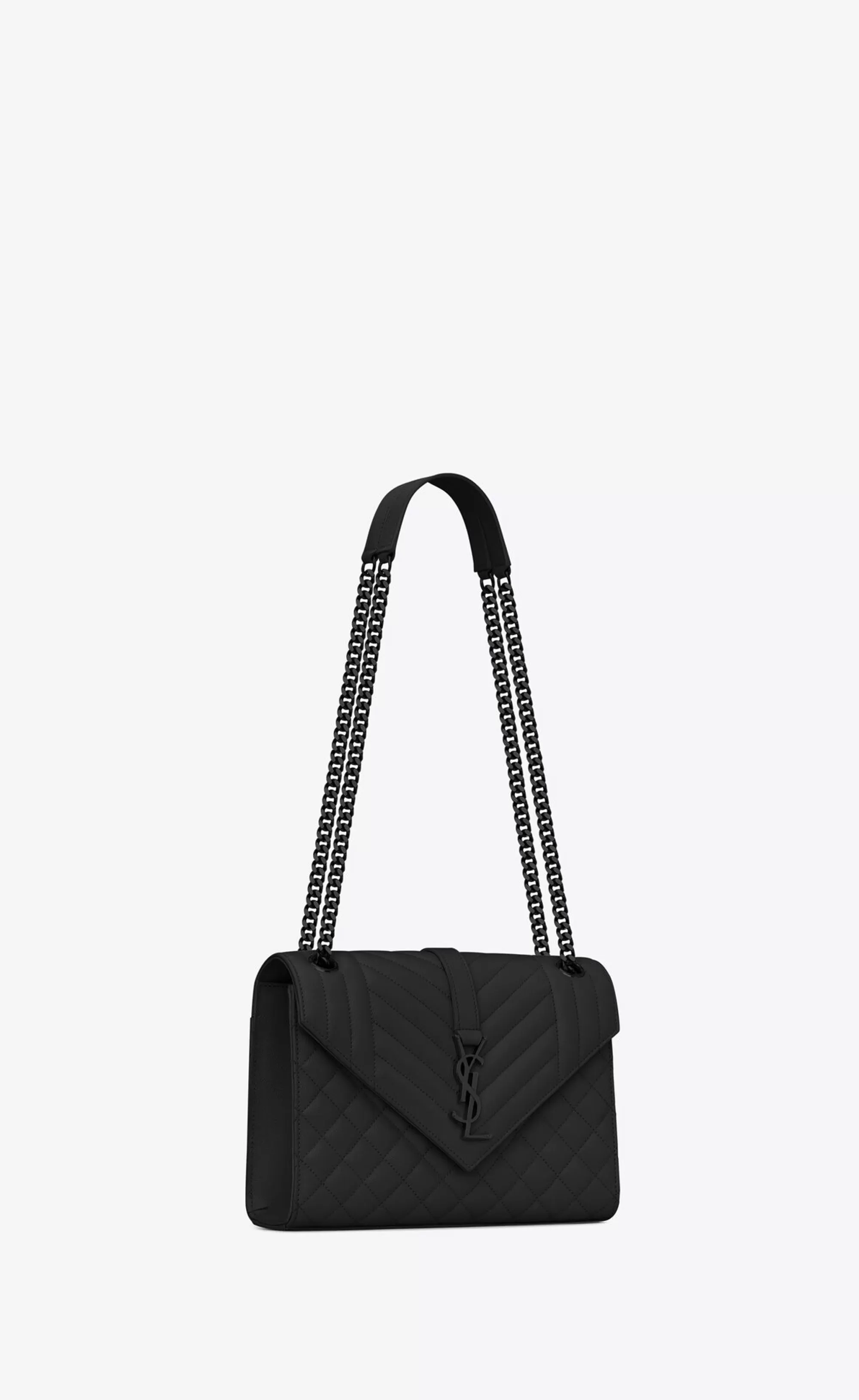 Women Saint Laurent SHOULDER BAGS | ENVELOPE^ENVELOPE MEDIUM IN QUILTED GRAIN DE POUDRE EMBOSSED LEATHER | | YSL.com