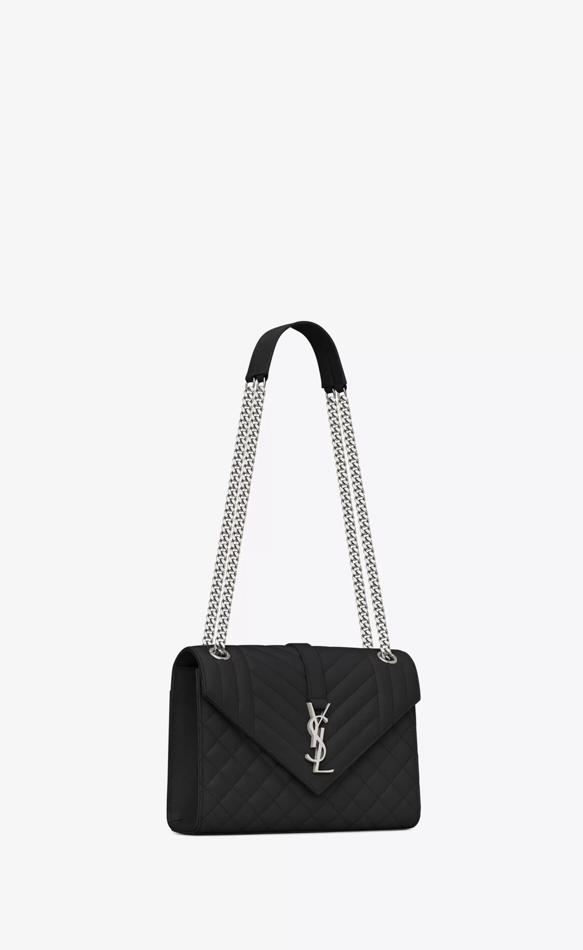 Women Saint Laurent SHOULDER BAGS | ENVELOPE^ENVELOPE MEDIUM IN QUILTED GRAIN DE POUDRE EMBOSSED LEATHER | | YSL.com