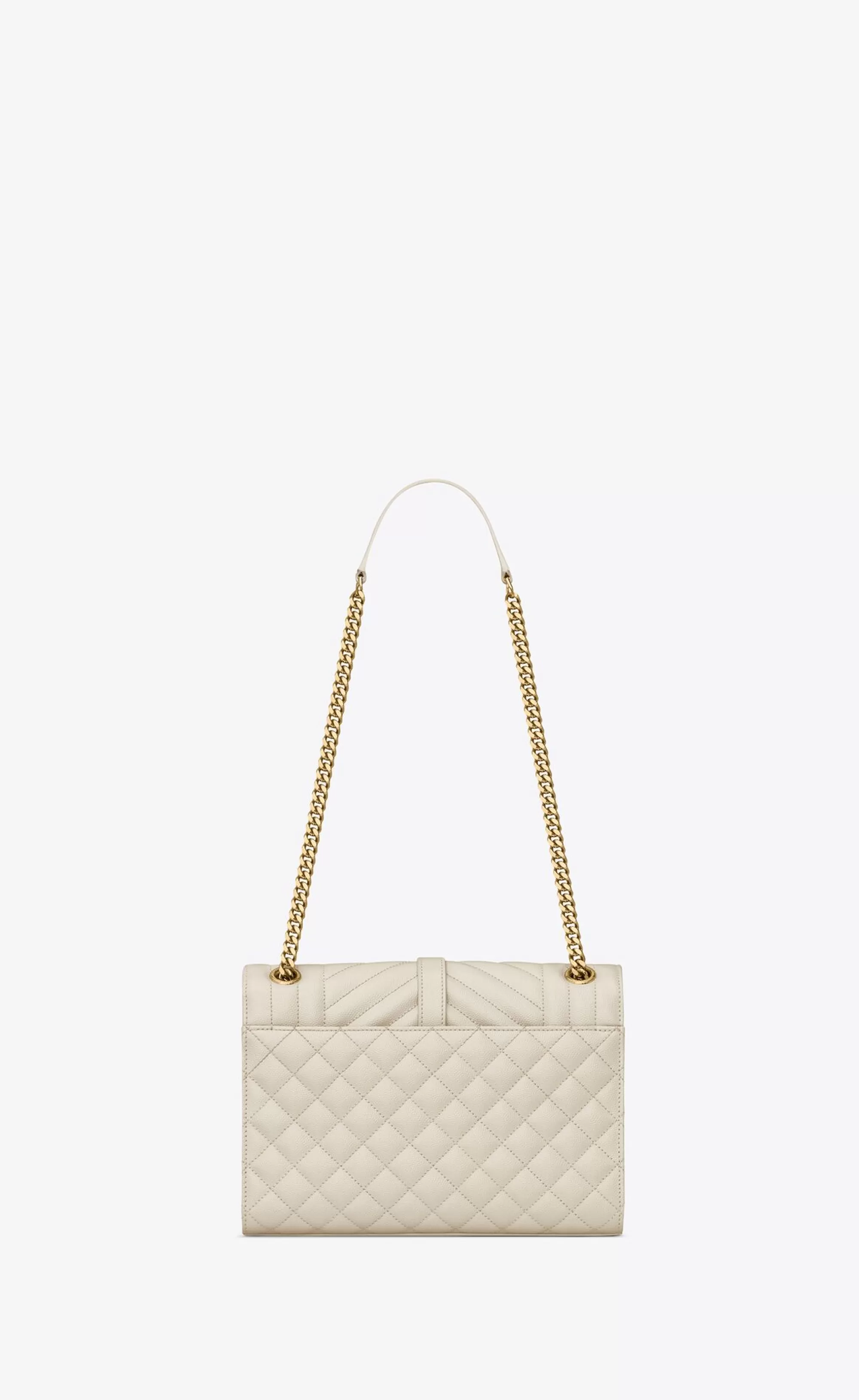 Women Saint Laurent ENVELOPE | SHOULDER BAGS^ENVELOPE MEDIUM IN QUILTED GRAIN DE POUDRE EMBOSSED LEATHER | | YSL.com