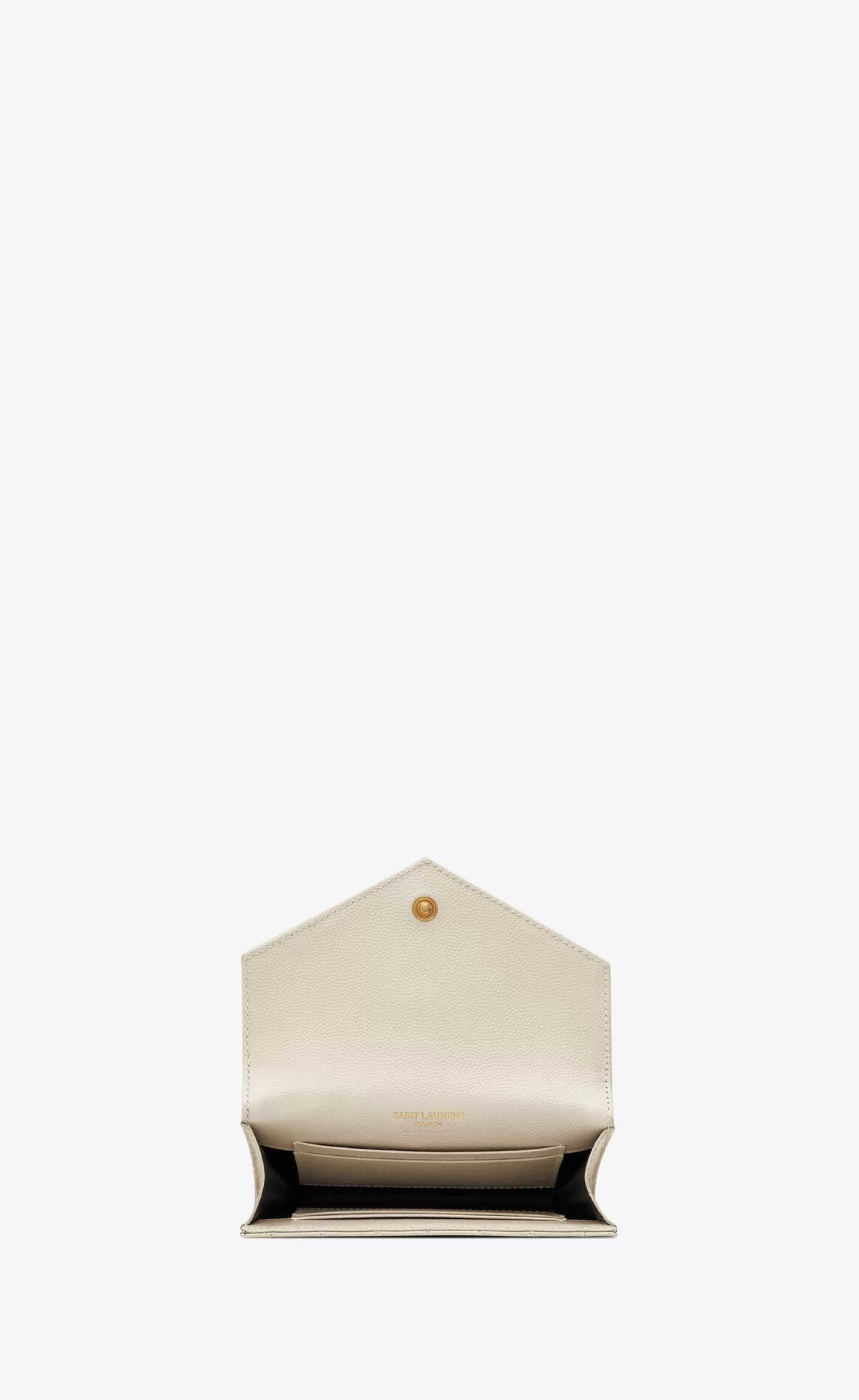 Women Saint Laurent WALLETS^ENVELOPE SMALL ENVELOPE WALLET IN MIX Matelassé Grain De Poudre Embossed LEATHER | | YSL.com