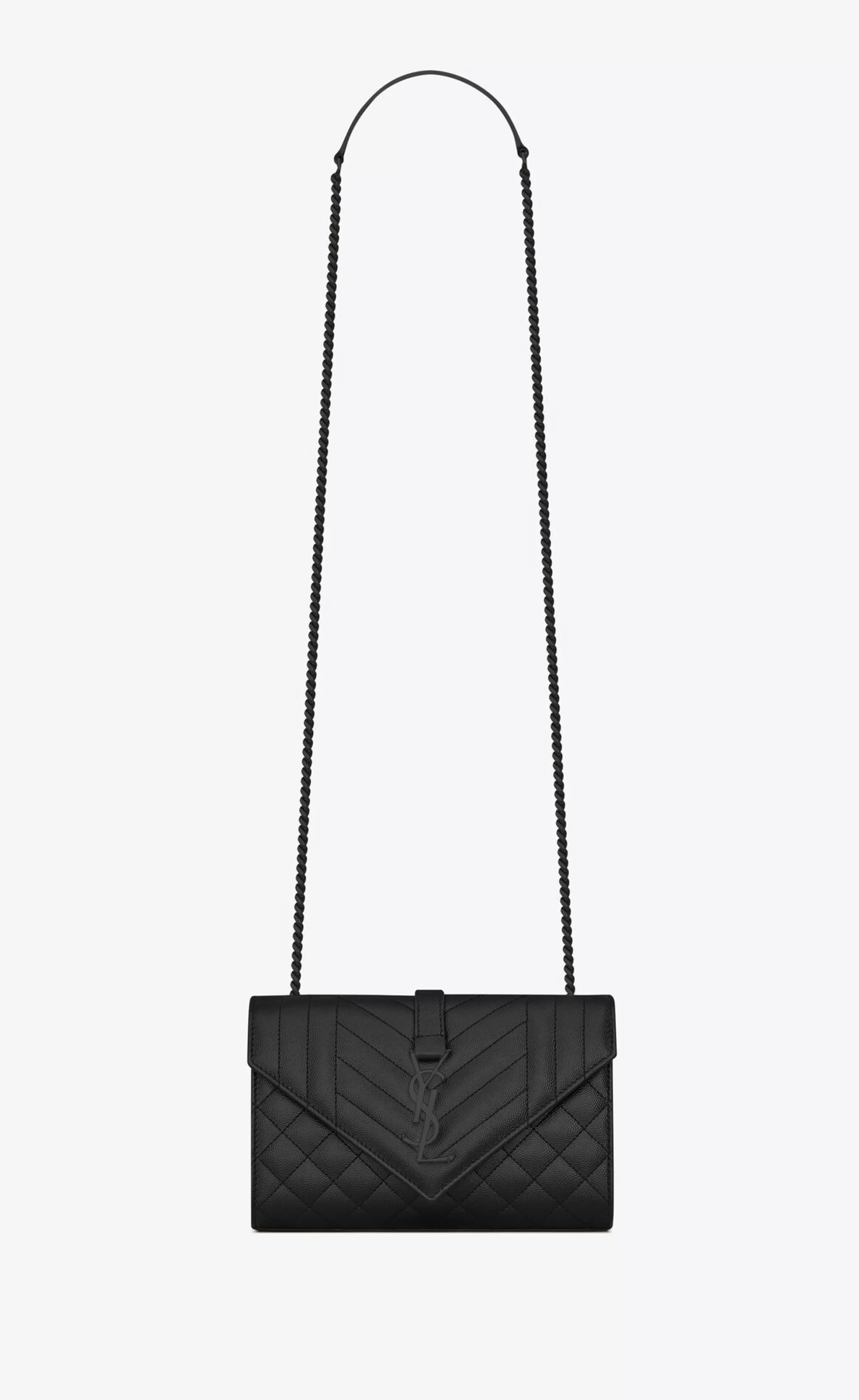 Women Saint Laurent CROSSBODY BAGS | ENVELOPE^ENVELOPE SMALL IN QUILTED GRAIN DE POUDRE EMBOSSED LEATHER | | YSL.com