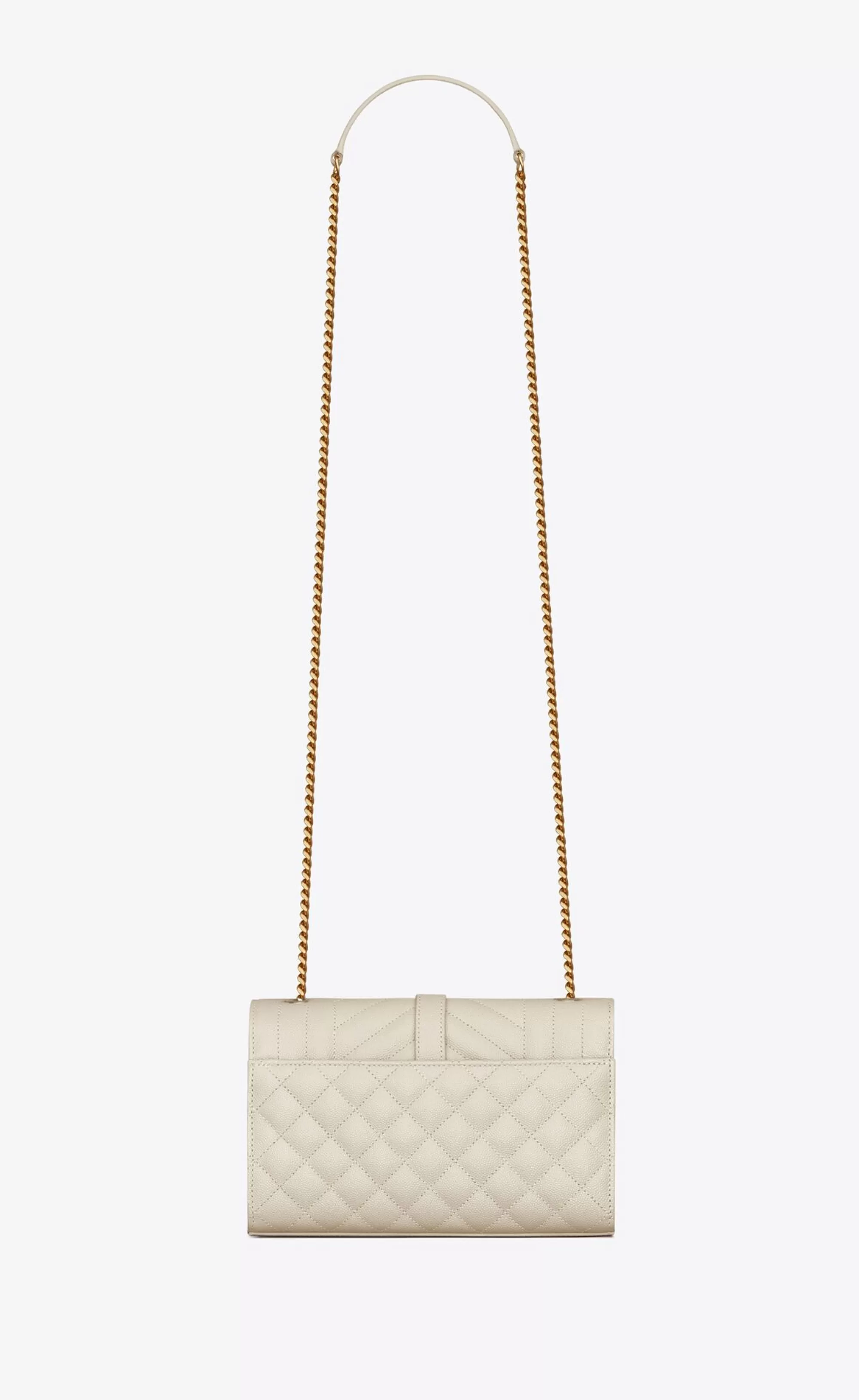 Women Saint Laurent CROSSBODY BAGS | ENVELOPE^ENVELOPE SMALL IN QUILTED GRAIN DE POUDRE EMBOSSED LEATHER | | YSL.com
