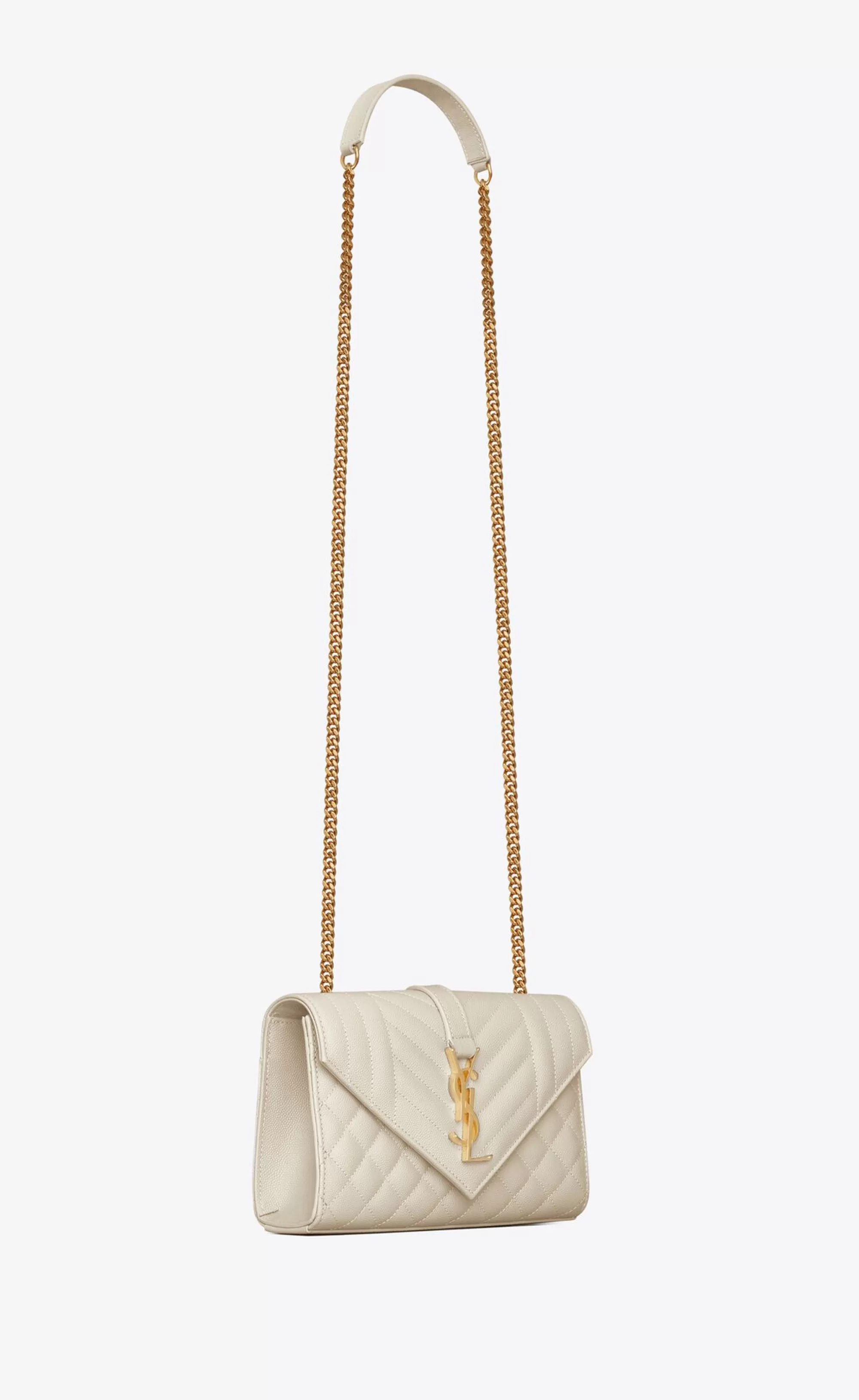 Women Saint Laurent CROSSBODY BAGS | ENVELOPE^ENVELOPE SMALL IN QUILTED GRAIN DE POUDRE EMBOSSED LEATHER | | YSL.com