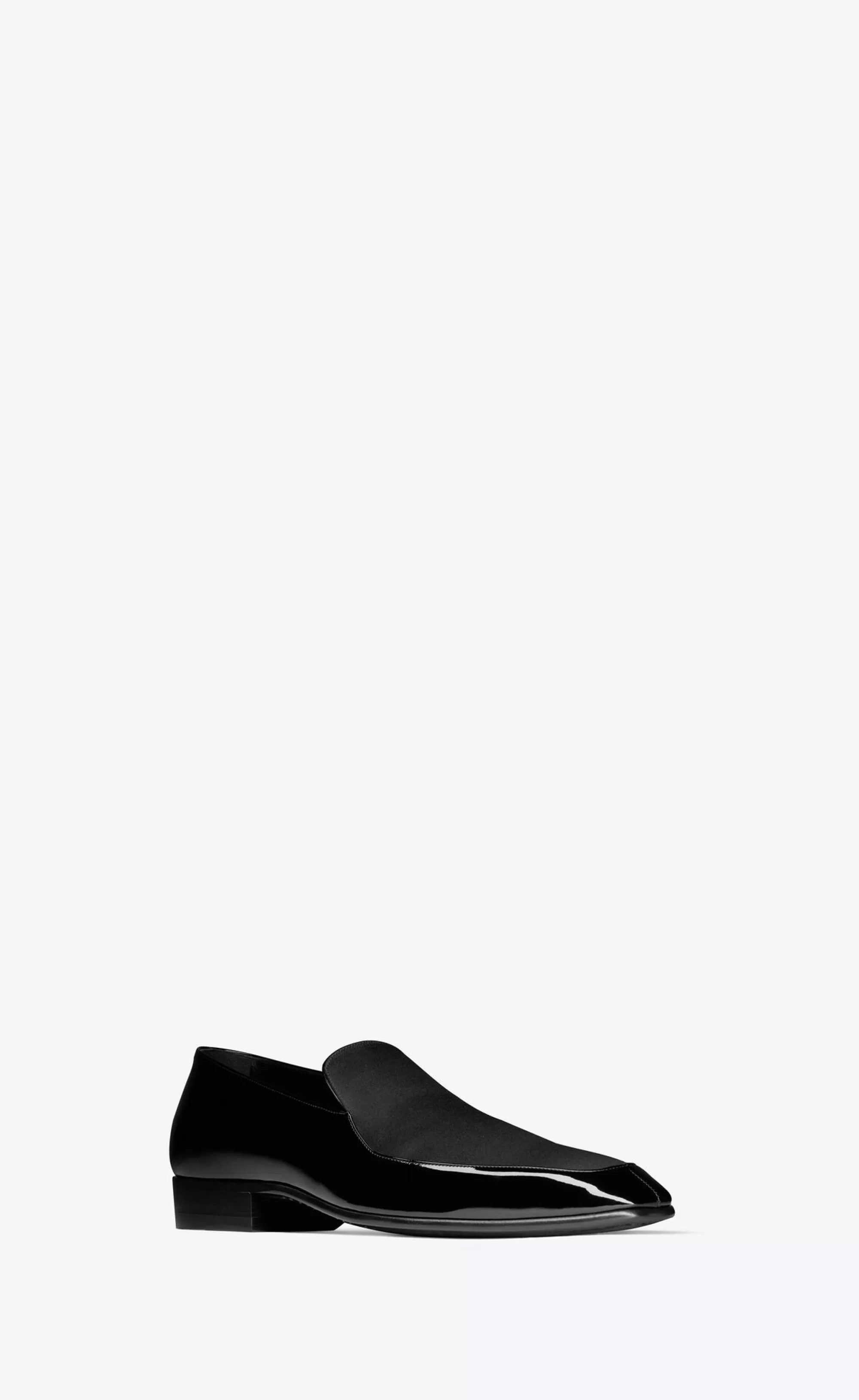 Saint Laurent NEW ARRIVALS | SMOKING^GABRIEL Loafers In Patent Leather And Silk Satin | | YSL.com