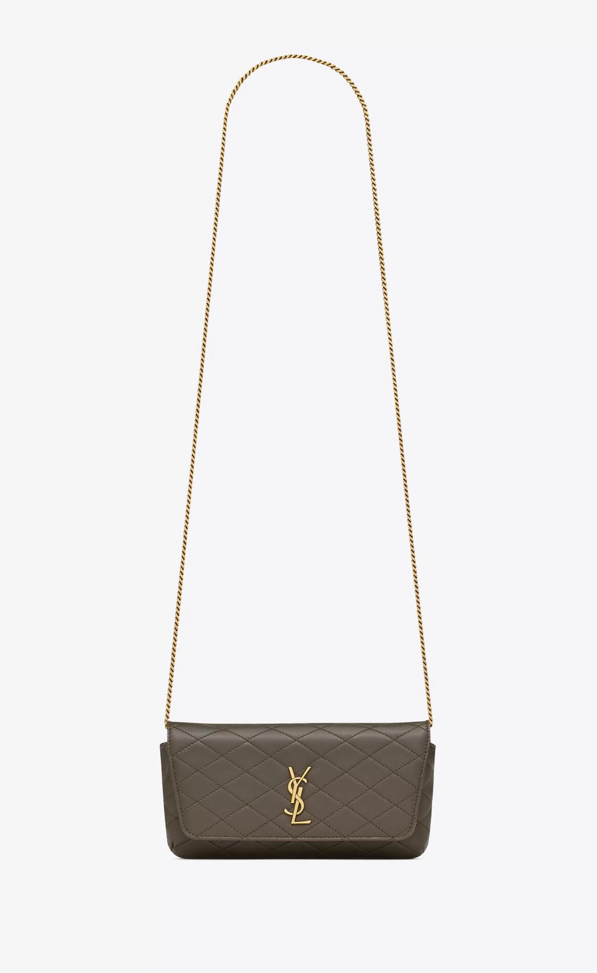 Women Saint Laurent SMALL ACCESSORIES | GABY^GABY Chain Phone Holder In Quilted Lambskin | | YSL.com