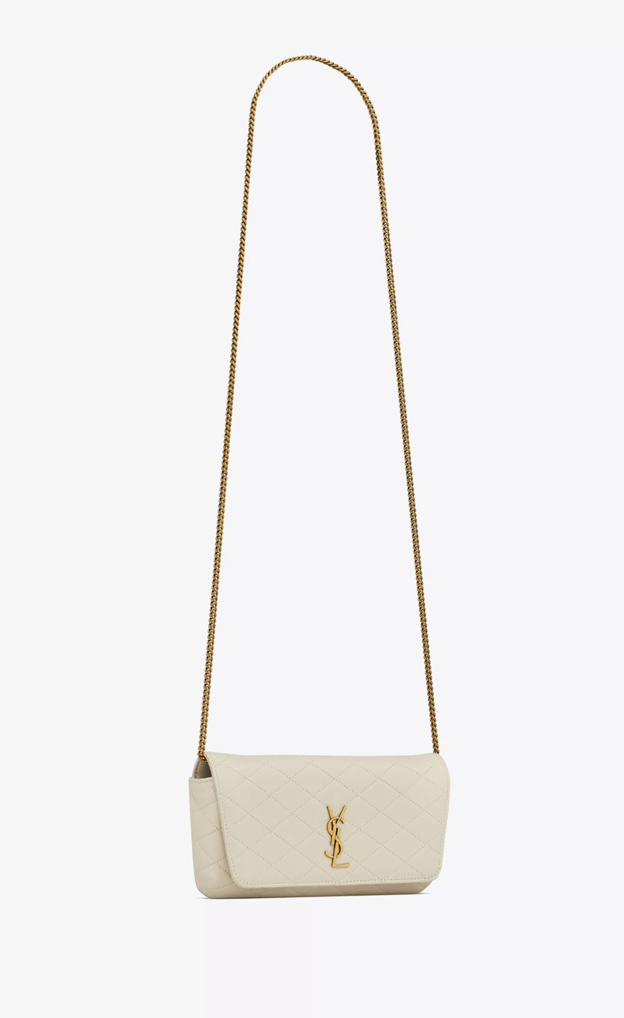 Women Saint Laurent SMALL ACCESSORIES | GABY^GABY Chain Phone Holder In Quilted Lambskin | | YSL.com