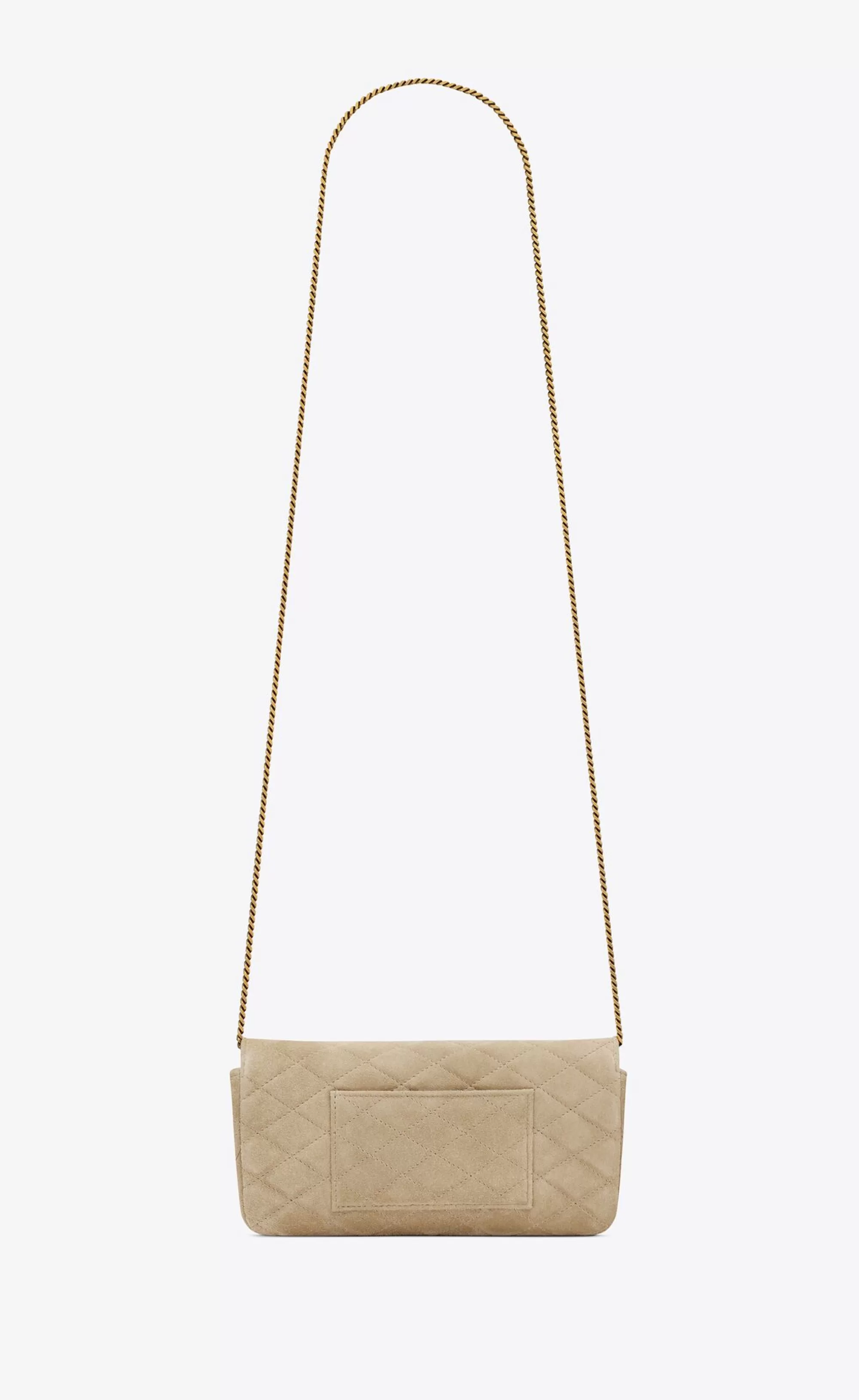 Women Saint Laurent CHAIN WALLETS | CROSSBODY BAGS^GABY Chain Phone Holder In Quilted Suede | | YSL.com