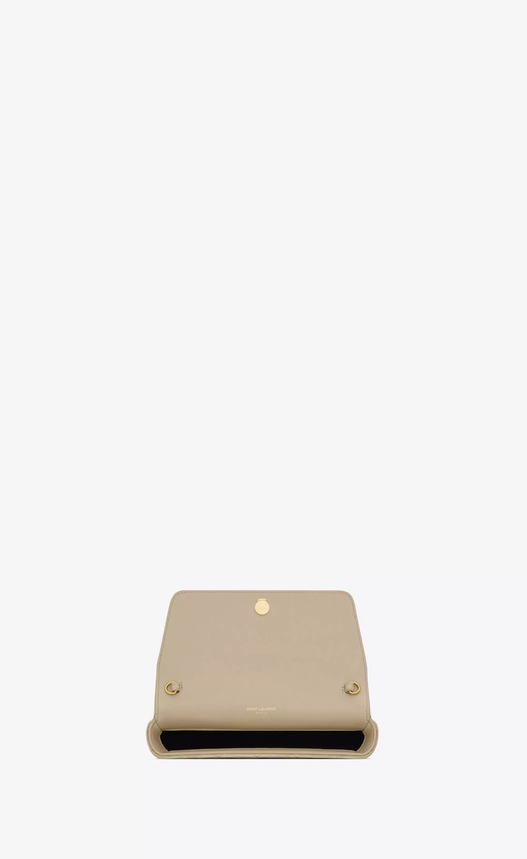 Women Saint Laurent CHAIN WALLETS | CROSSBODY BAGS^GABY Chain Phone Holder In Quilted Suede | | YSL.com