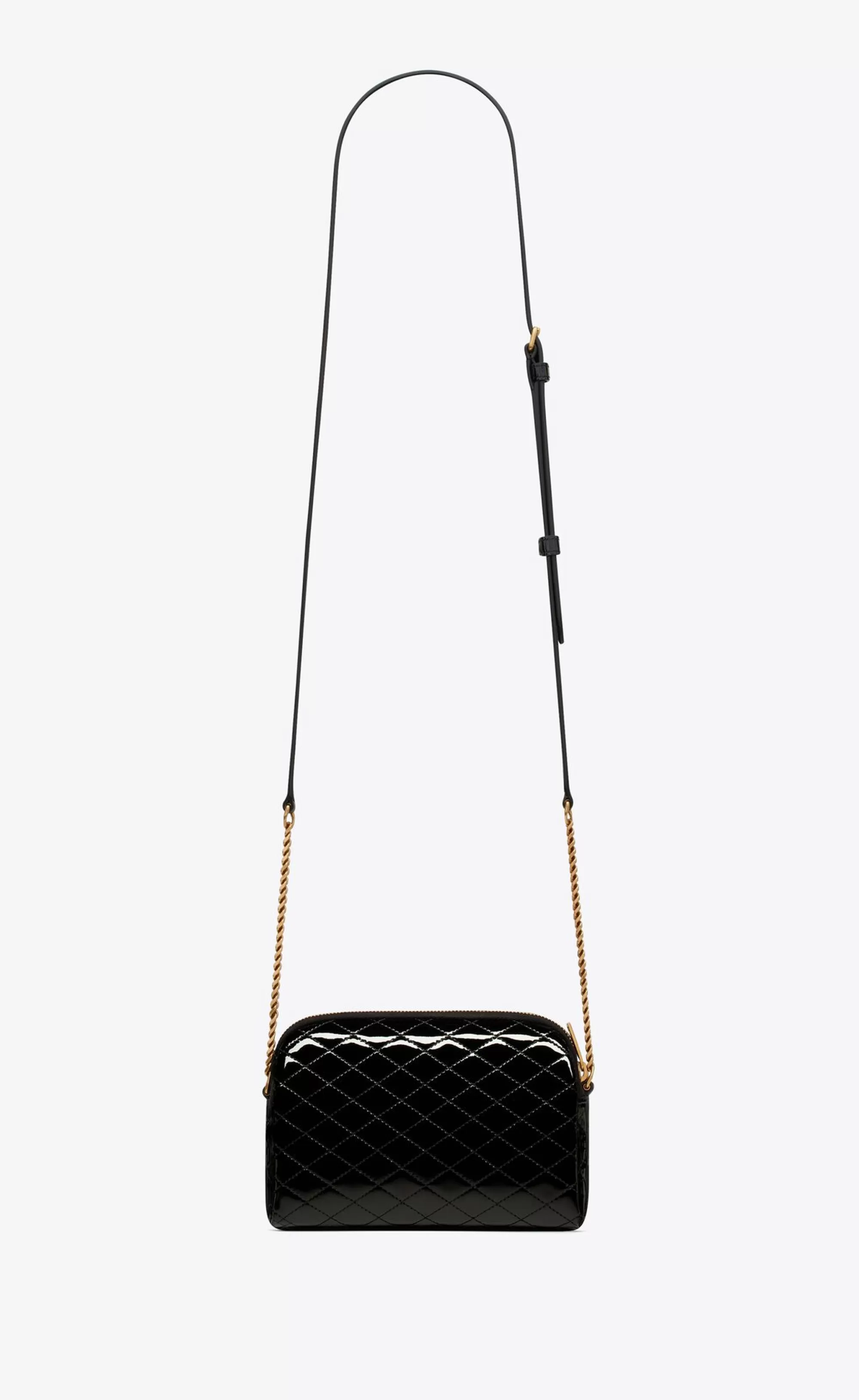 Women Saint Laurent CHAIN WALLETS | GABY^Gaby Zipped Pouch In Quilted Patent Leather | | YSL.com