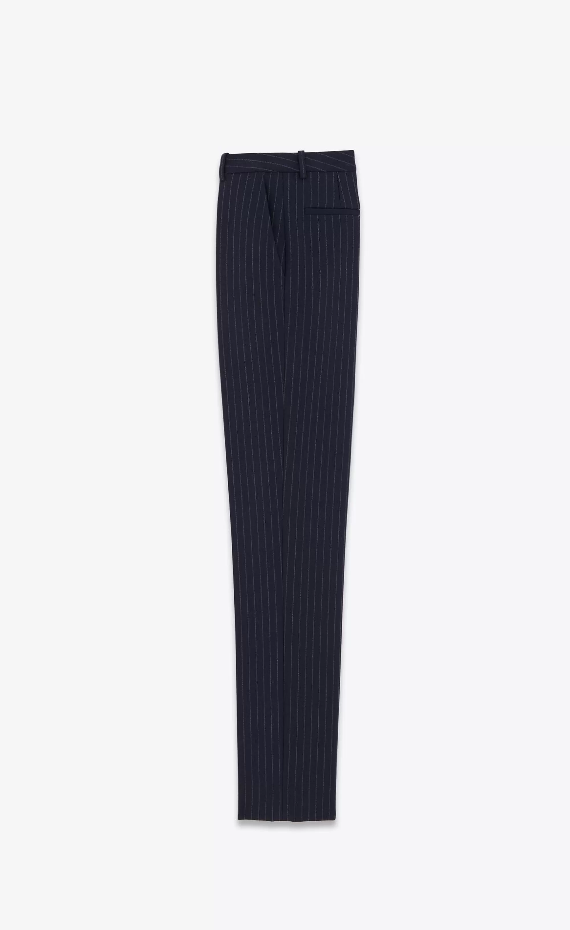 Saint Laurent ALL READY TO WEAR | JACKETS AND PANTS^High-waisted Pants In RIVE GAUCHE Striped Flannel | | YSL.com