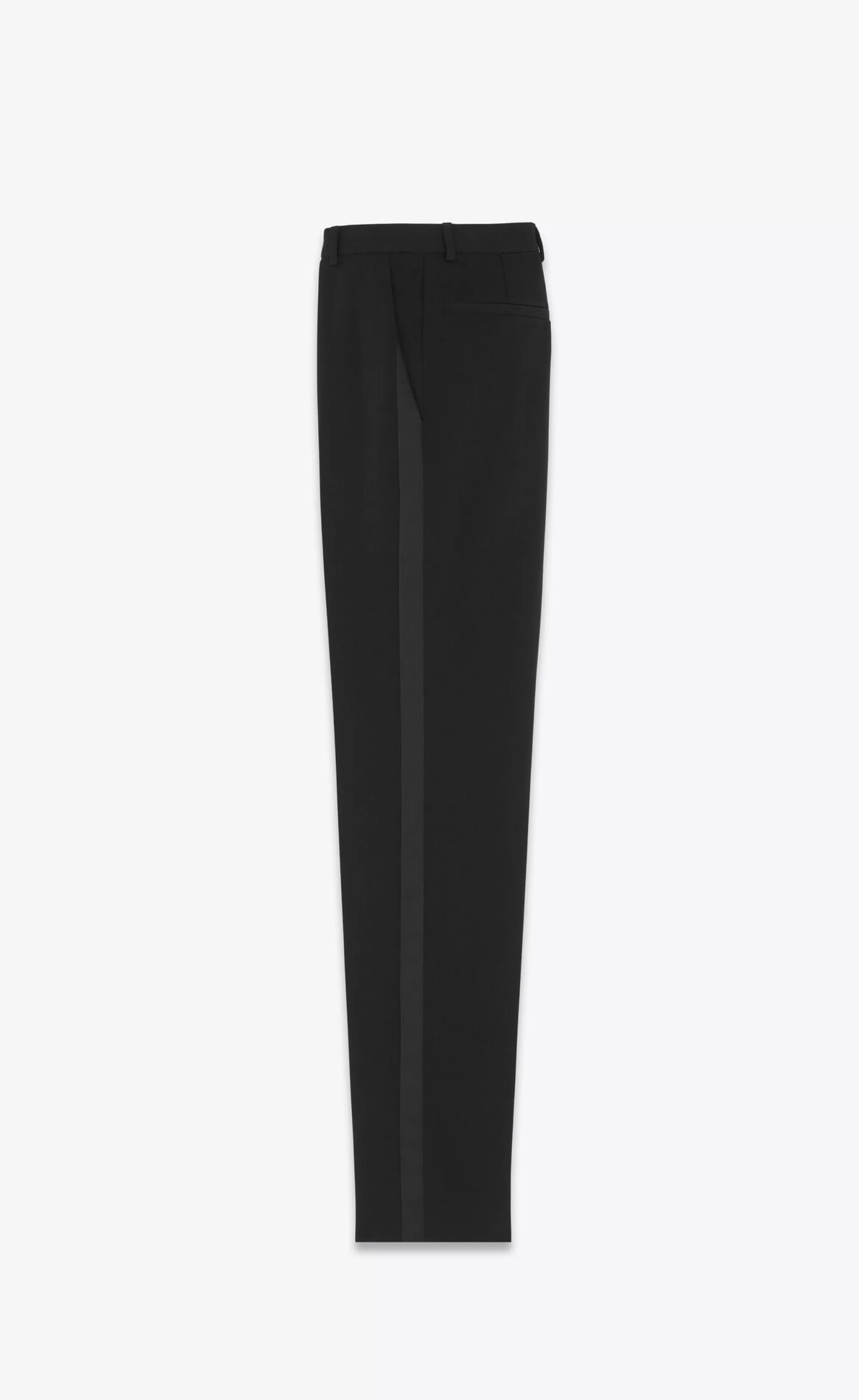 Saint Laurent ALL READY TO WEAR | SMOKING^High-waisted Tuxedo Pants In GRAIN DE POUDRE | | YSL.com