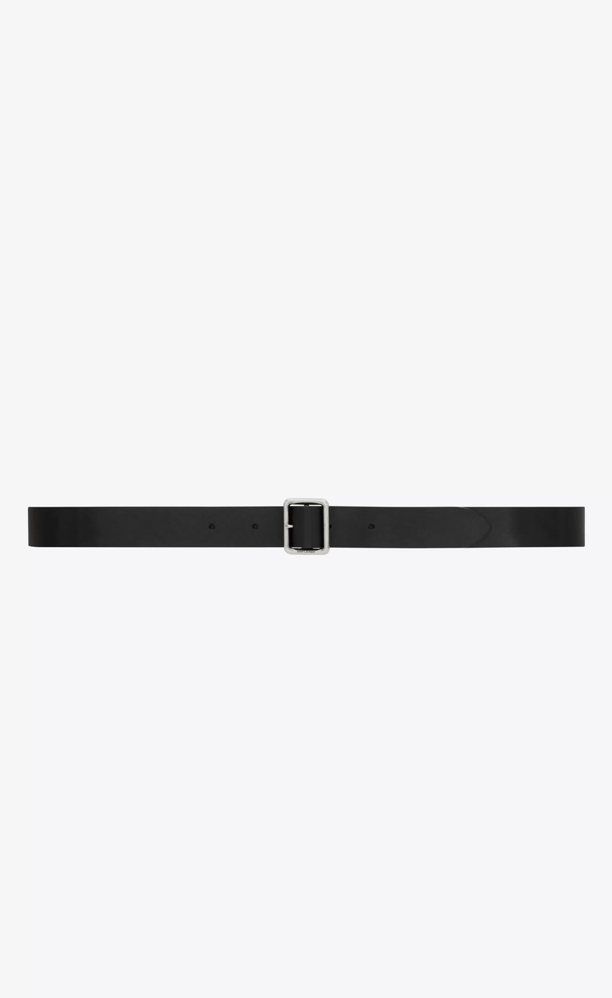 Saint Laurent BELTS^HUBLOT Buckle Thin Belt In Vegetable-tanned Leather | | YSL.com