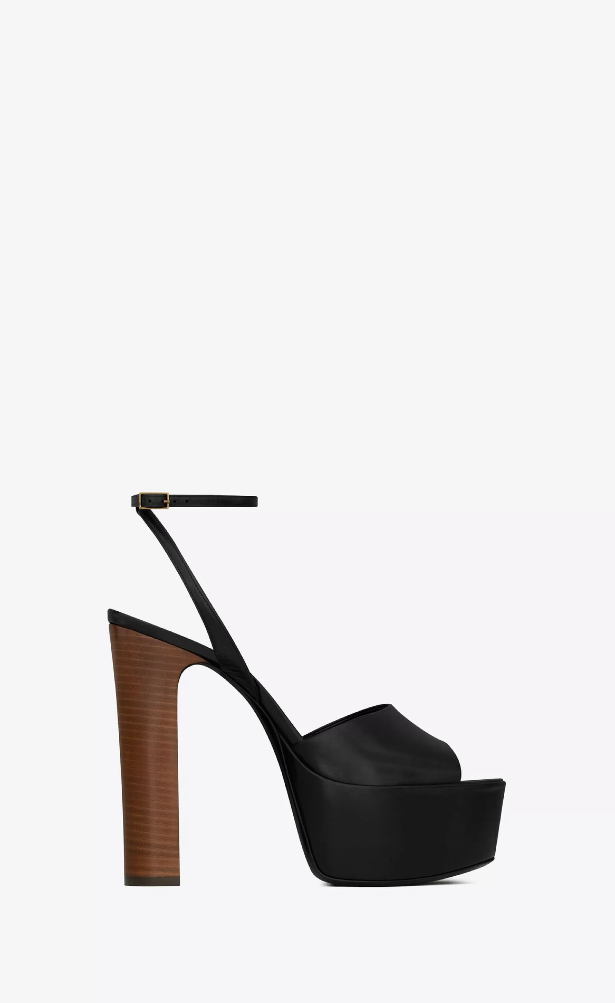 Women Saint Laurent High Heel Sandals^Jodie Platform Sandals In Shiny Leather | | YSL.com