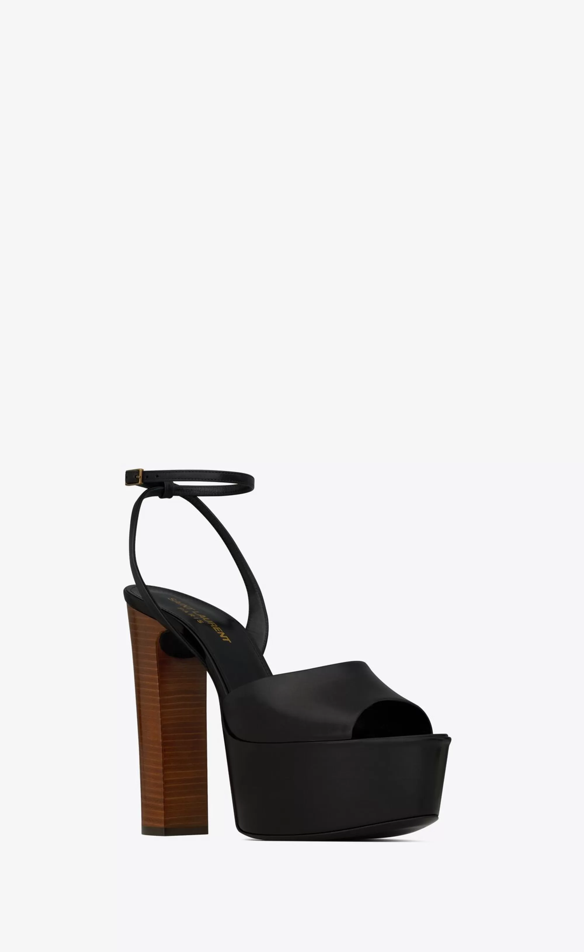 Women Saint Laurent High Heel Sandals^Jodie Platform Sandals In Shiny Leather | | YSL.com