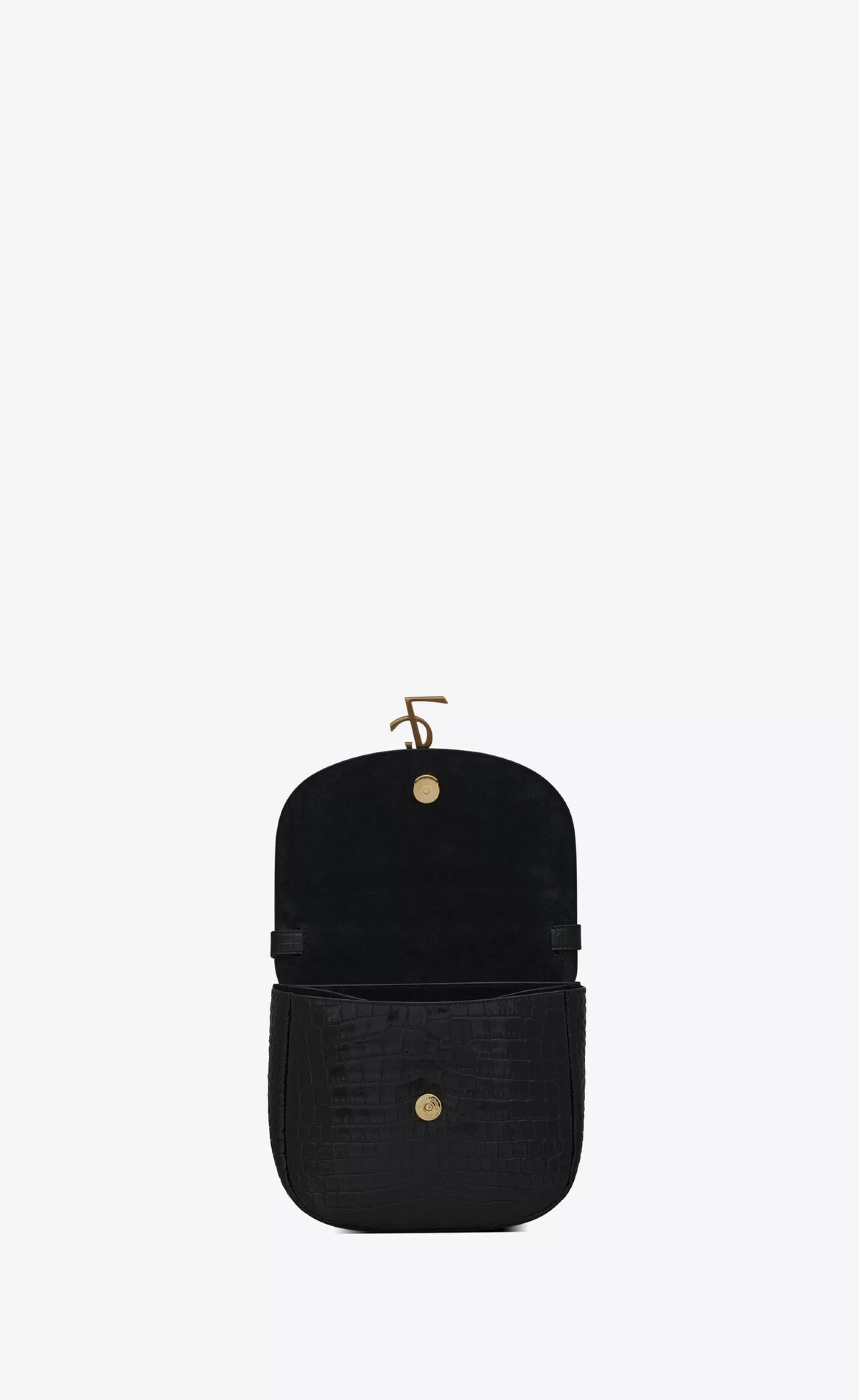 Women Saint Laurent CROSSBODY BAGS^KAIA SMALL SATCHEL IN SHINY CROCODILE-EMBOSSED LEATHER | | YSL.com