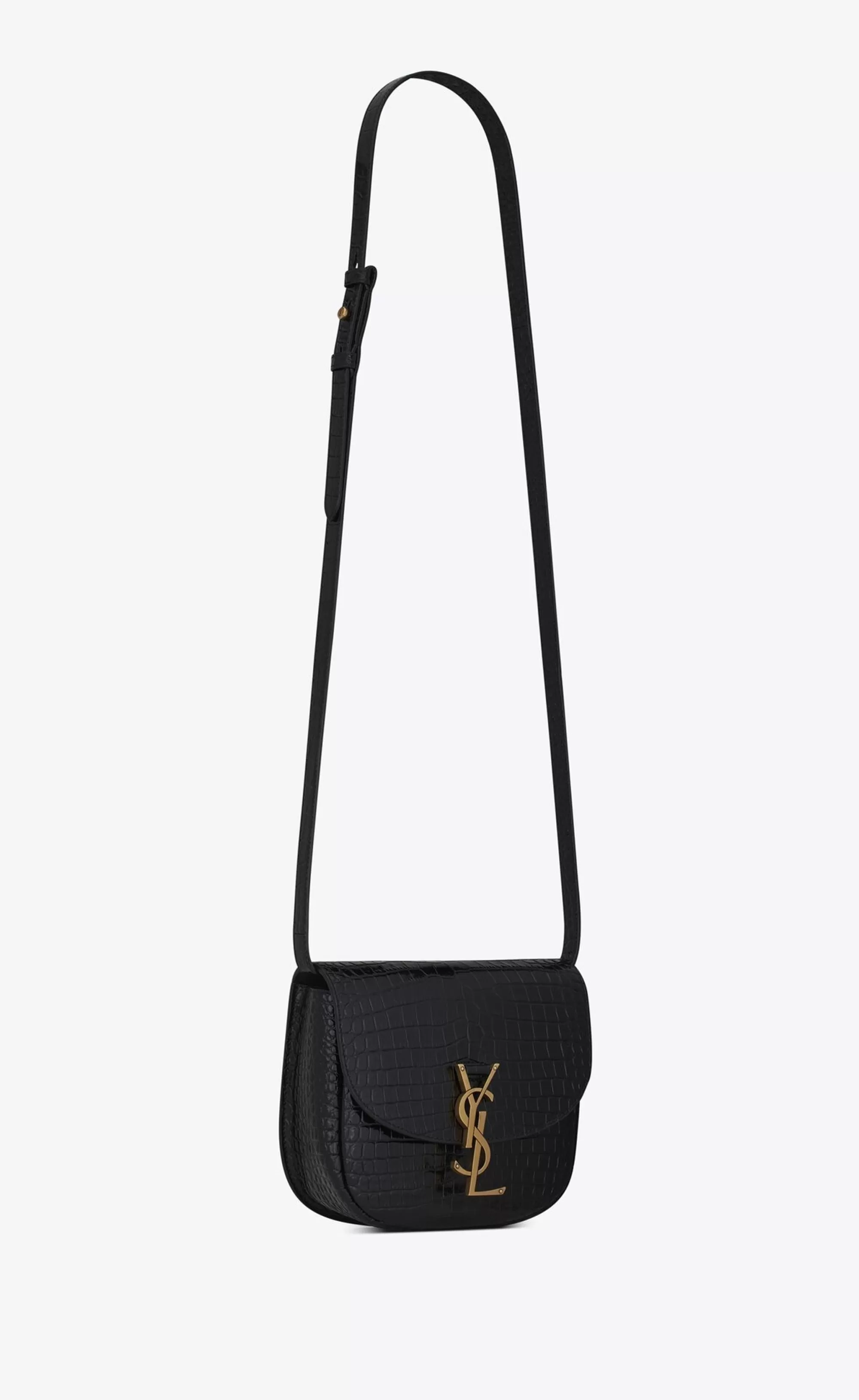 Women Saint Laurent CROSSBODY BAGS^KAIA SMALL SATCHEL IN SHINY CROCODILE-EMBOSSED LEATHER | | YSL.com