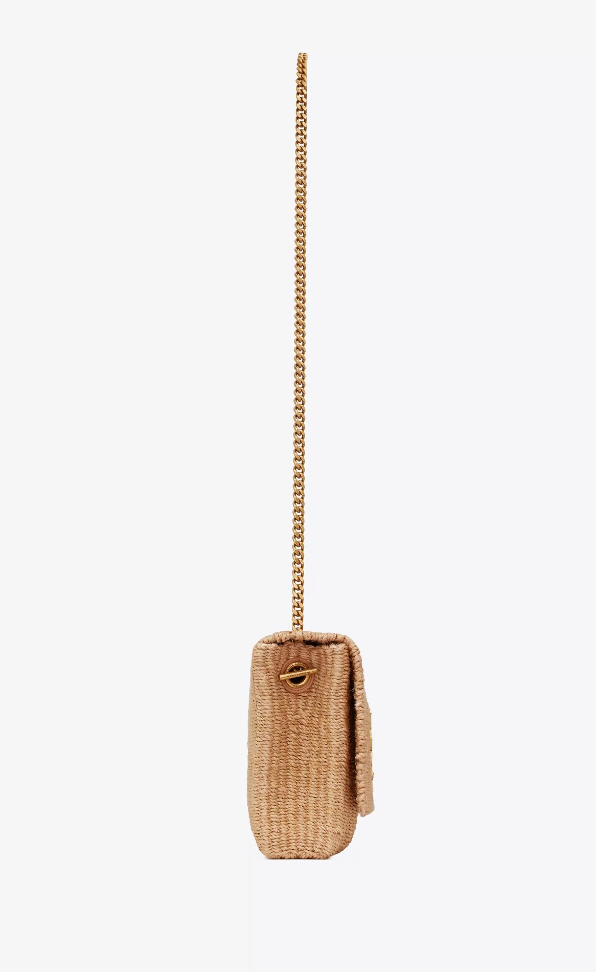 Women Saint Laurent SHOULDER BAGS | KATE^KATE Medium Supple CHAIN BAG In Raffia | | YSL.com