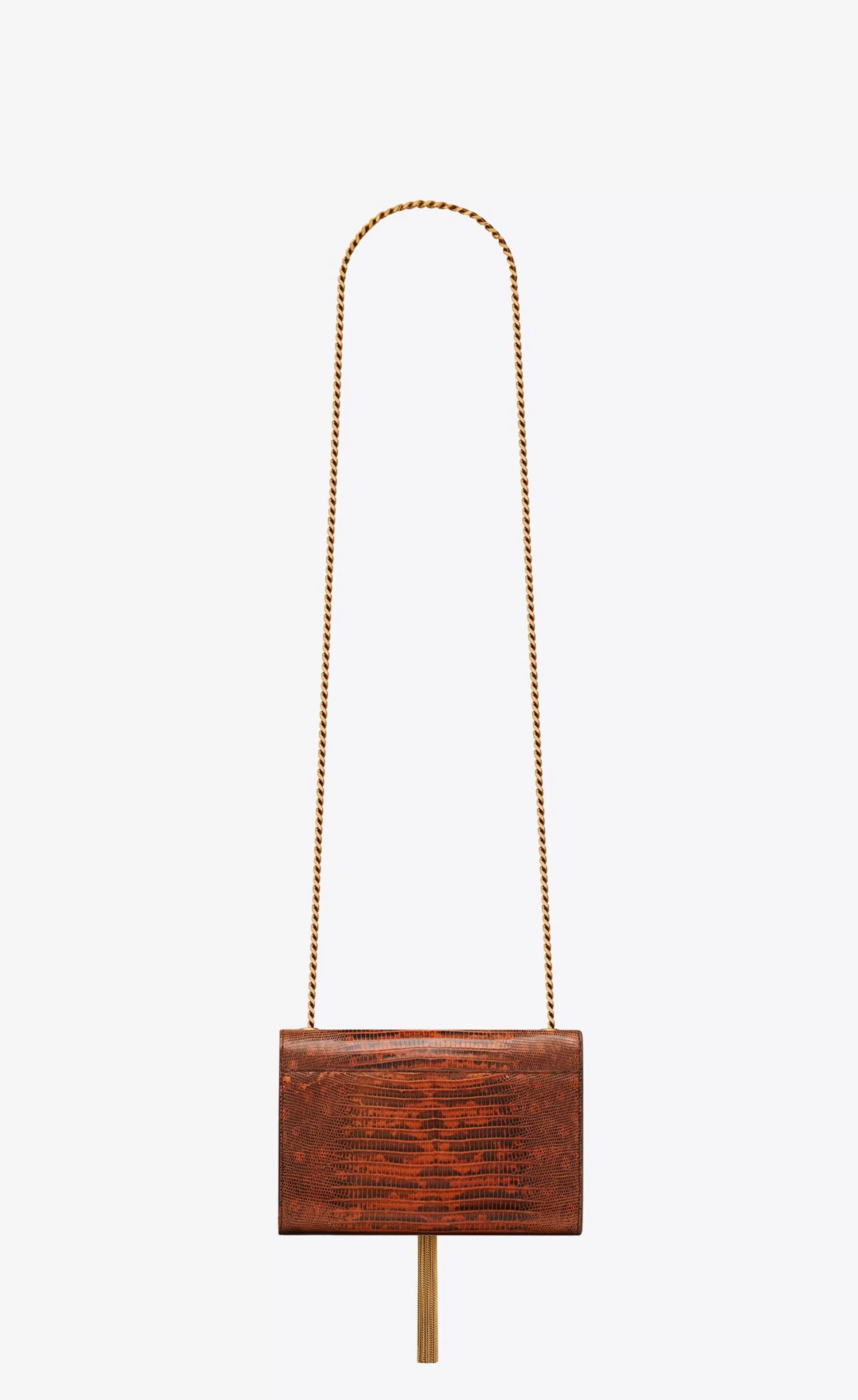 Women Saint Laurent KATE^KATE SMALL Tassel In Lacquered Lizard Skin | | YSL.com