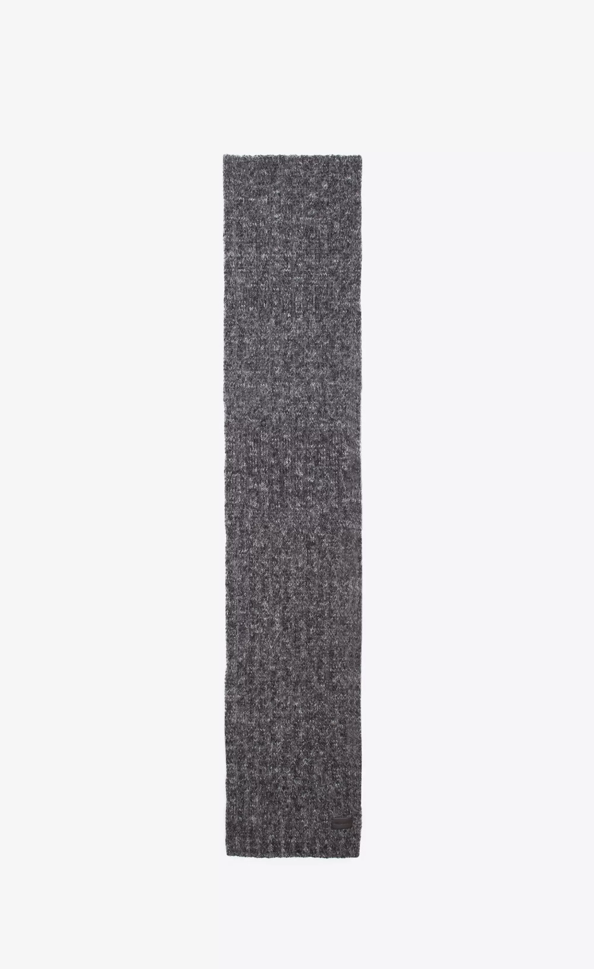 Saint Laurent TEXTILE ACCESSORIES^Knit Signature Scarf In Wool And Mohair | | YSL.com