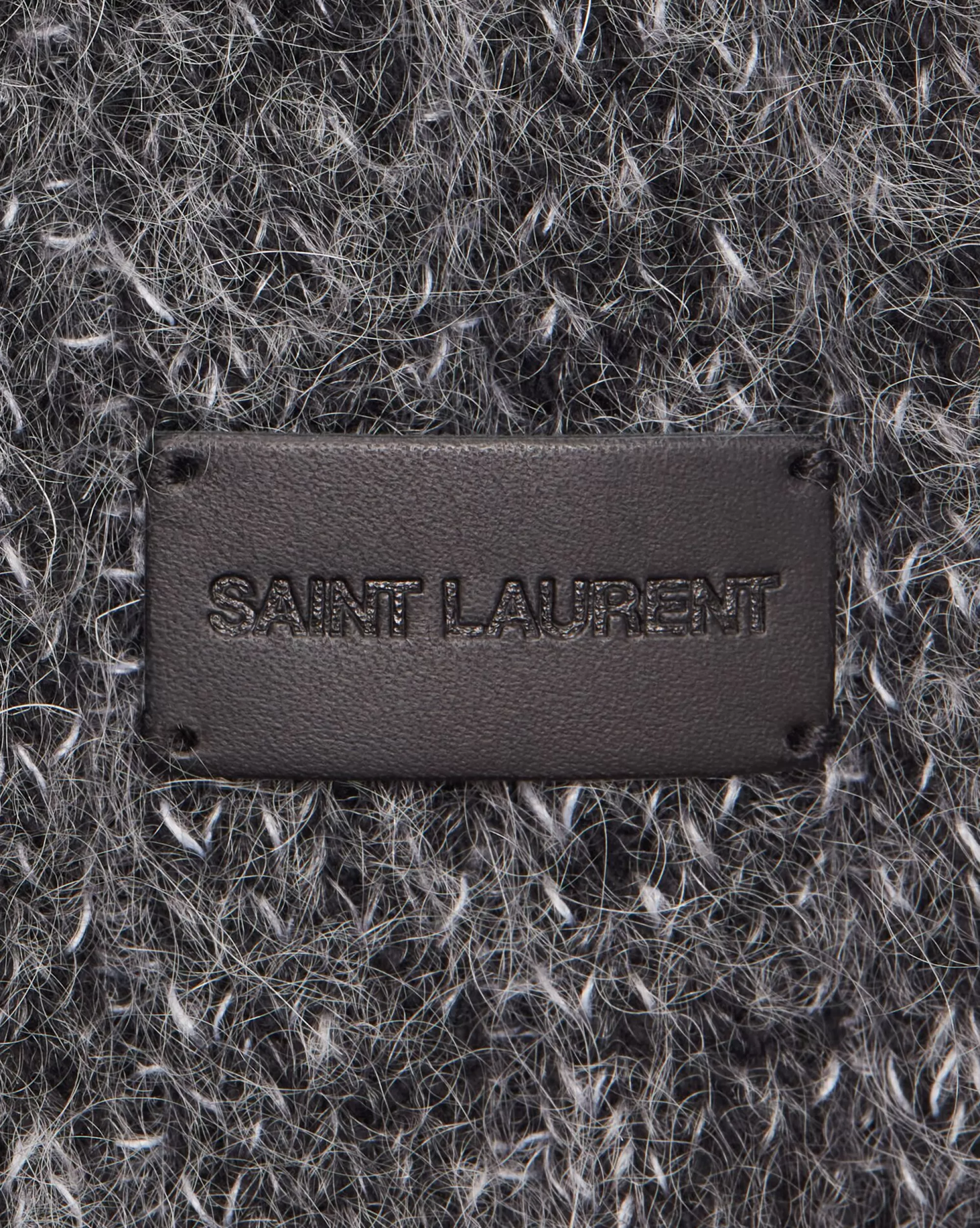 Saint Laurent TEXTILE ACCESSORIES^Knit Signature Scarf In Wool And Mohair | | YSL.com