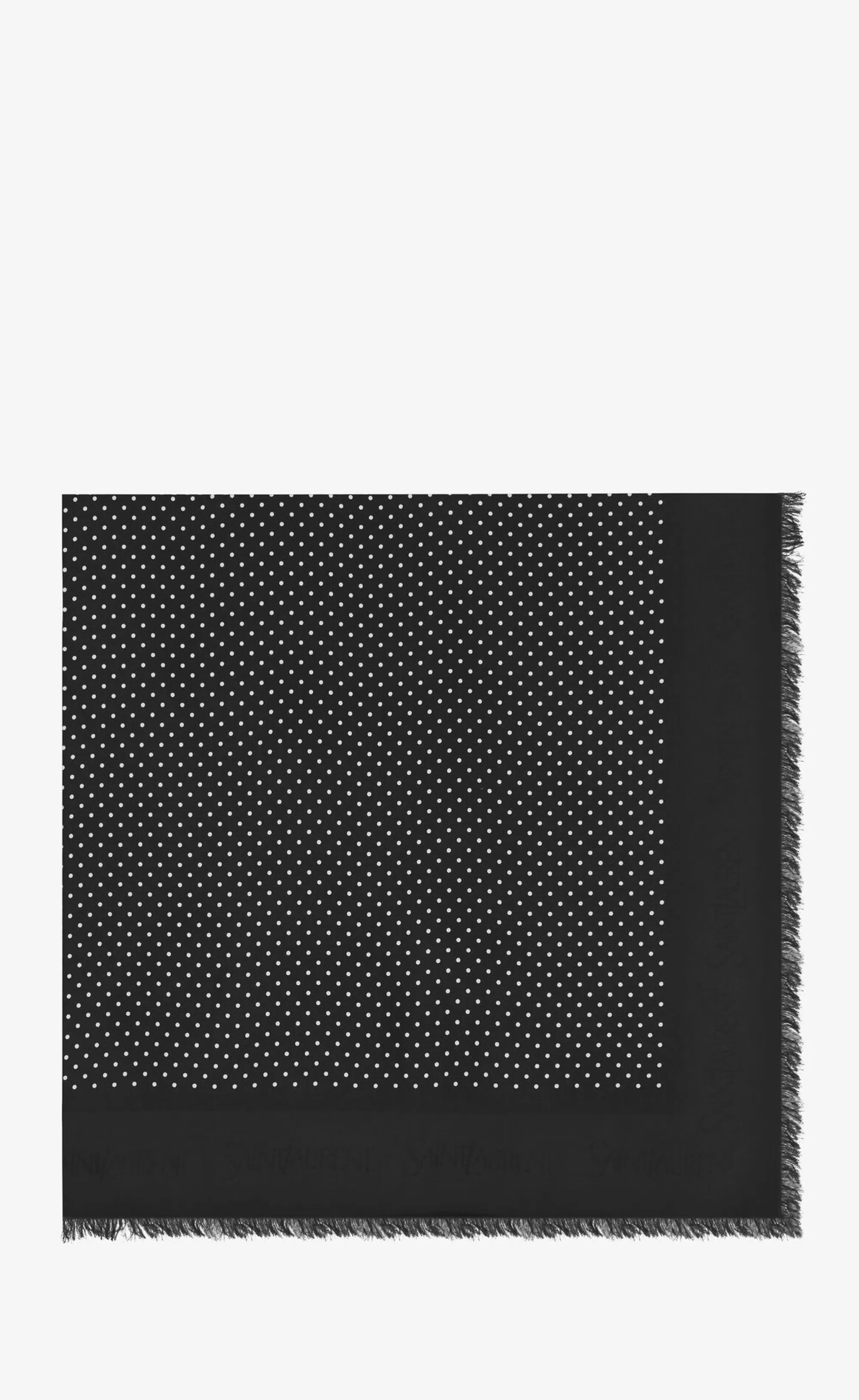 Women Saint Laurent TEXTILE ACCESSORIES | SQUARE SCARVES^Large Square Scarf In Dotted Modal And Silk | | YSL.com