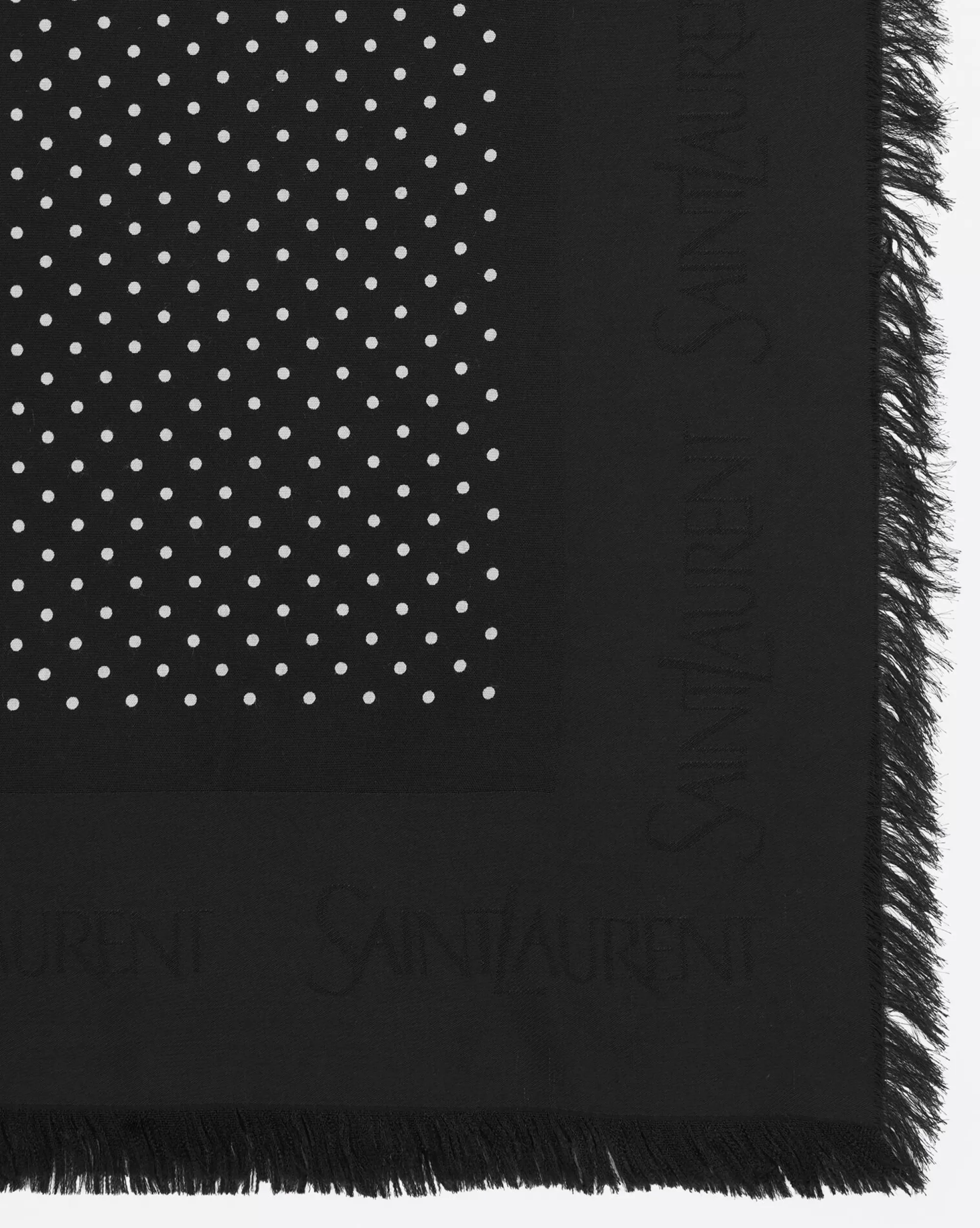 Women Saint Laurent TEXTILE ACCESSORIES | SQUARE SCARVES^Large Square Scarf In Dotted Modal And Silk | | YSL.com