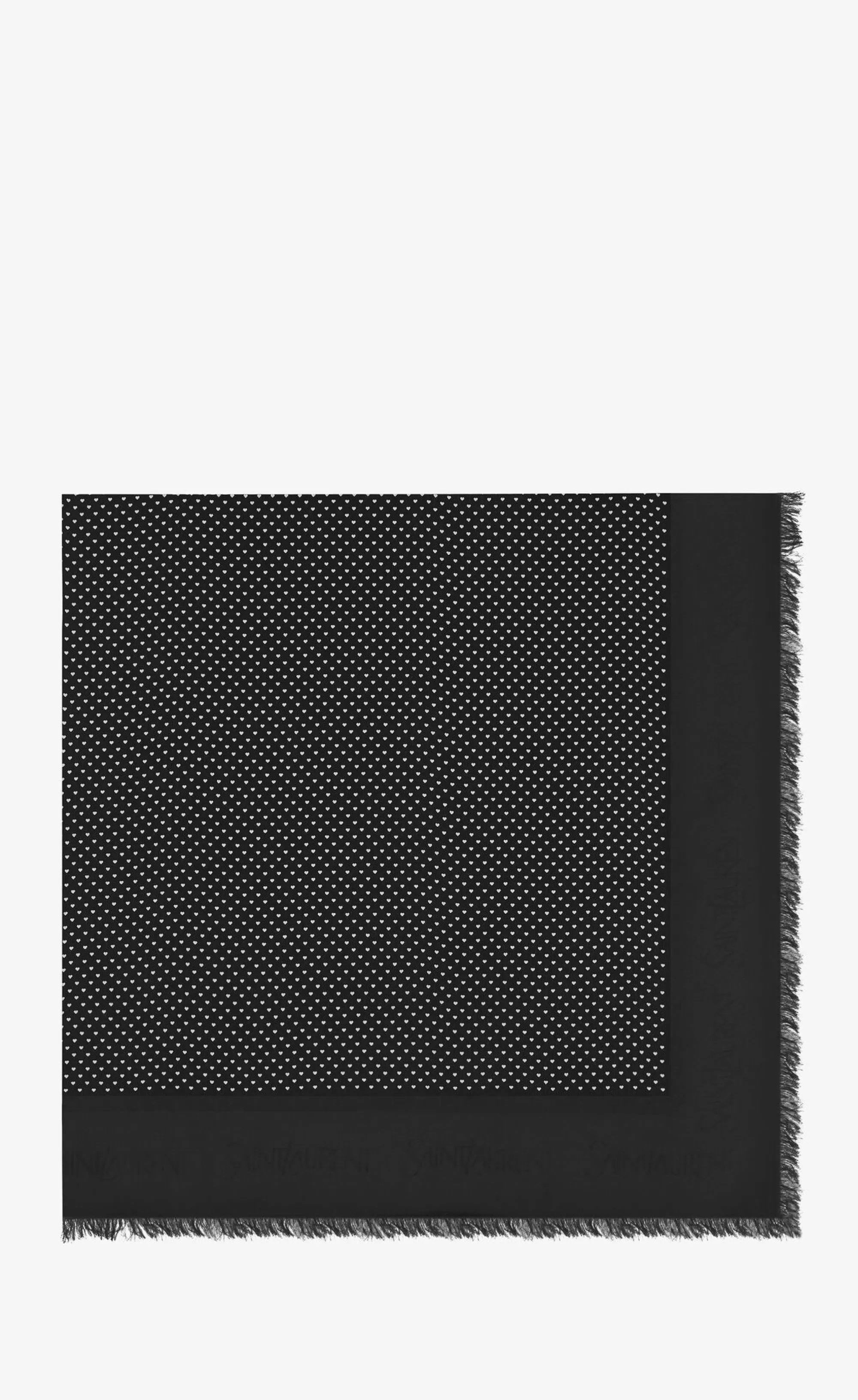 Women Saint Laurent TEXTILE ACCESSORIES | SQUARE SCARVES^Large Square Scarf In Micro Heart Modal And Silk | | YSL.com