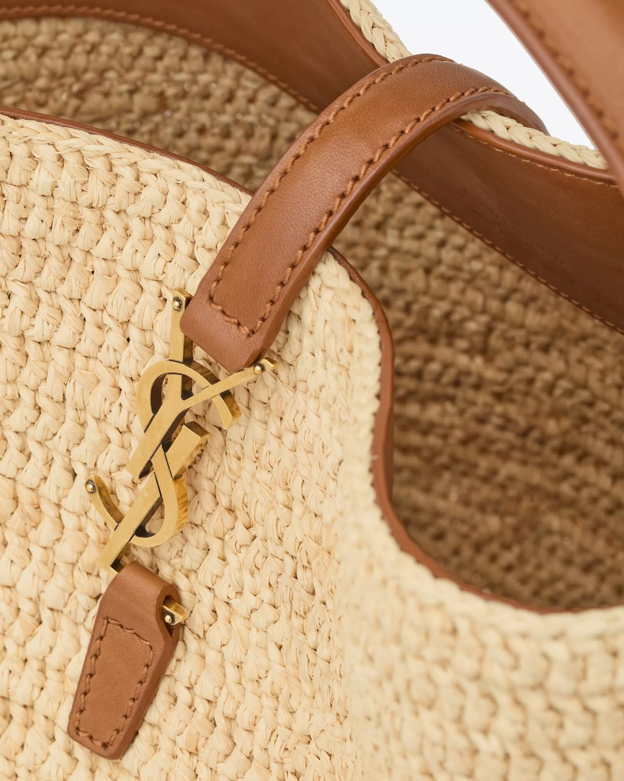 Women Saint Laurent HOBOS AND BUCKETS | LE 37^LE 37 In Woven Raffia And Vegetable-tanned Leather | | YSL.com