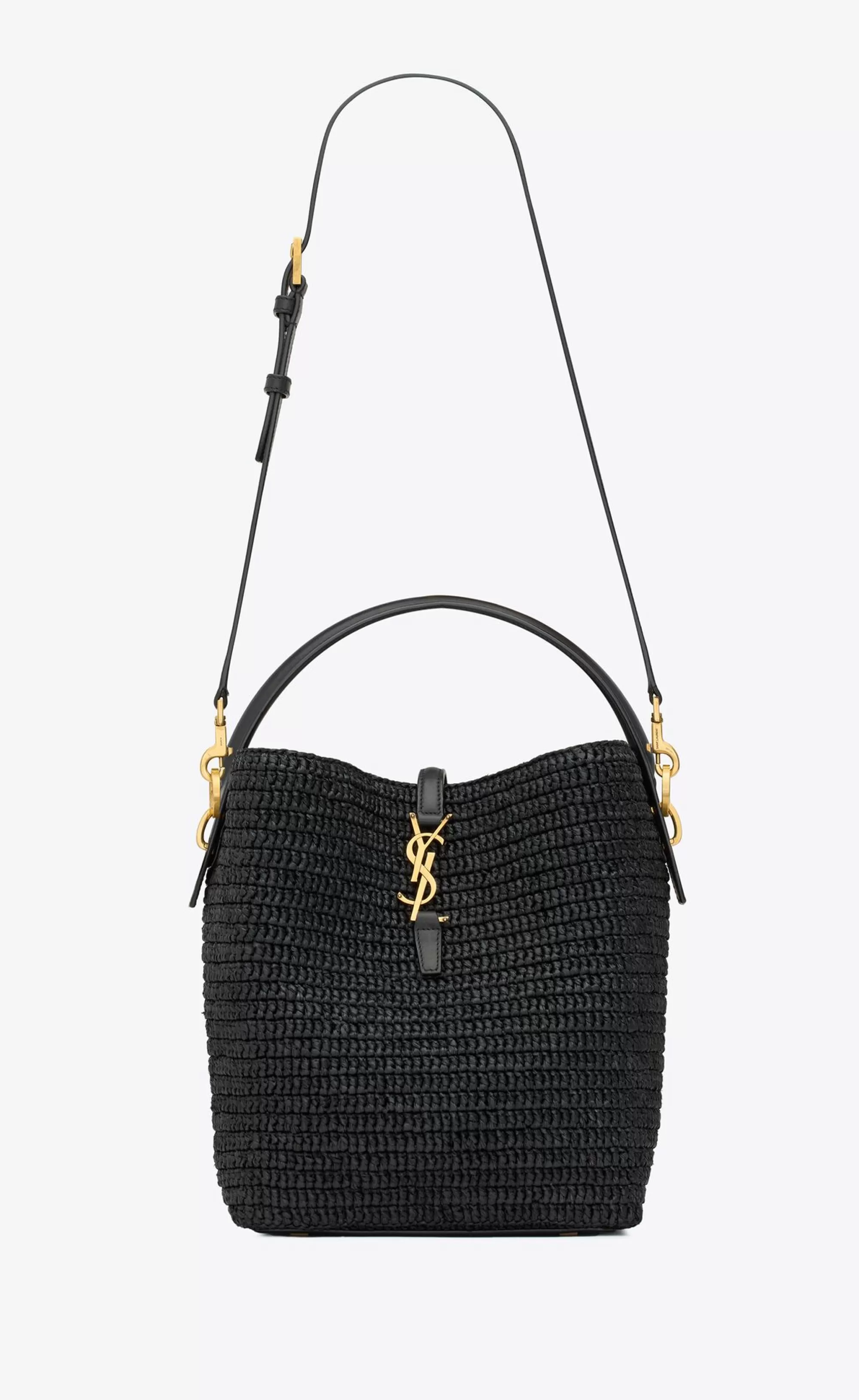 Women Saint Laurent LE 37^LE 37 In Woven Raffia And Vegetable-tanned Leather | | YSL.com