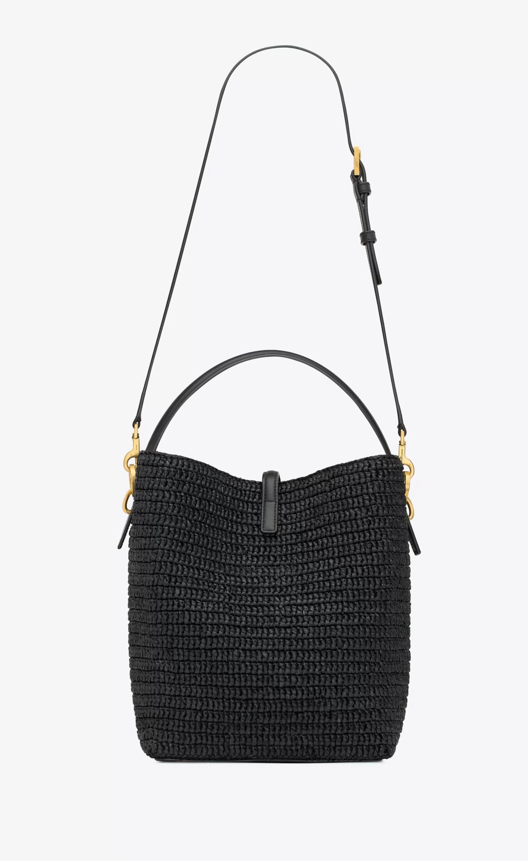 Women Saint Laurent LE 37^LE 37 In Woven Raffia And Vegetable-tanned Leather | | YSL.com