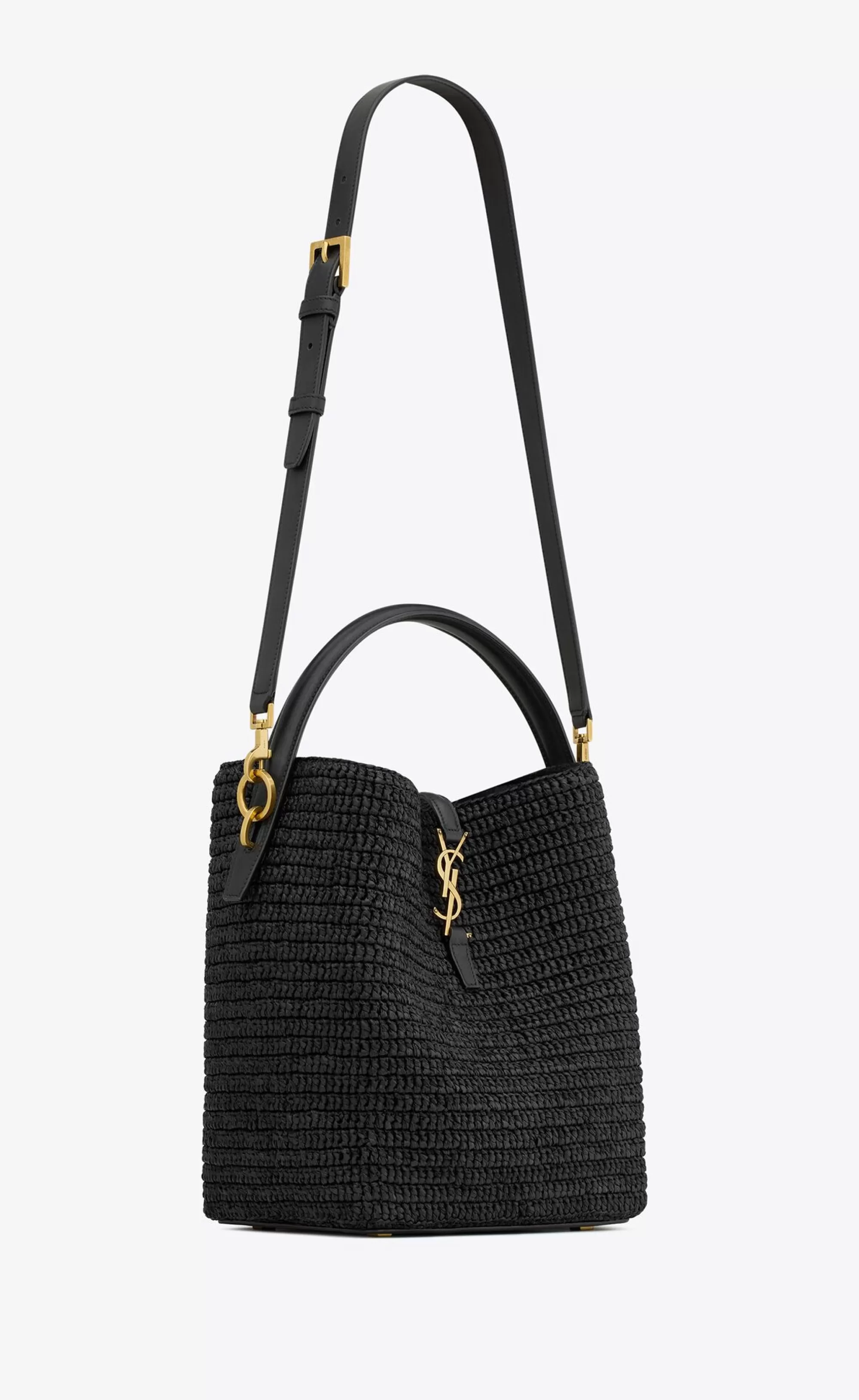 Women Saint Laurent LE 37^LE 37 In Woven Raffia And Vegetable-tanned Leather | | YSL.com