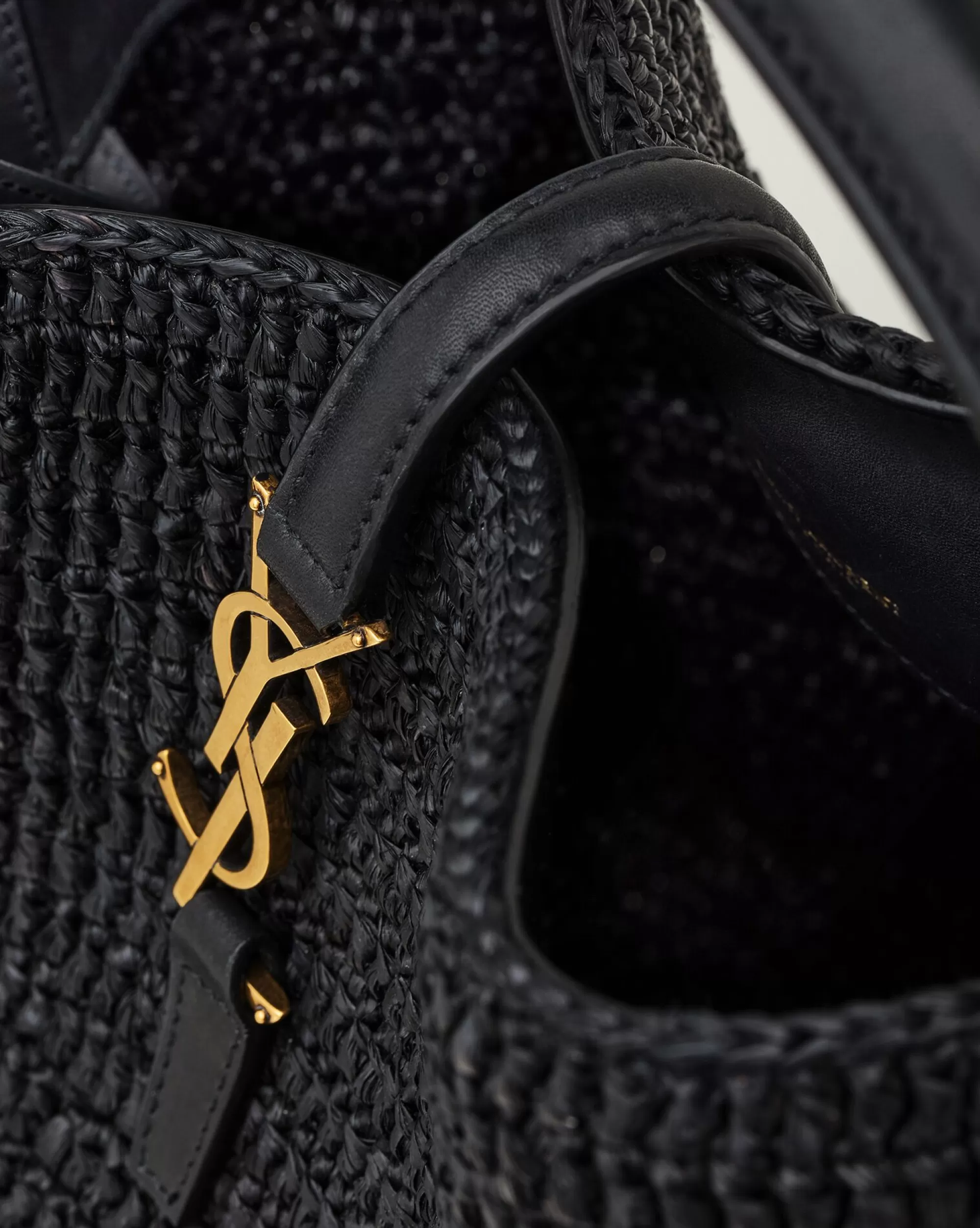 Women Saint Laurent LE 37^LE 37 In Woven Raffia And Vegetable-tanned Leather | | YSL.com