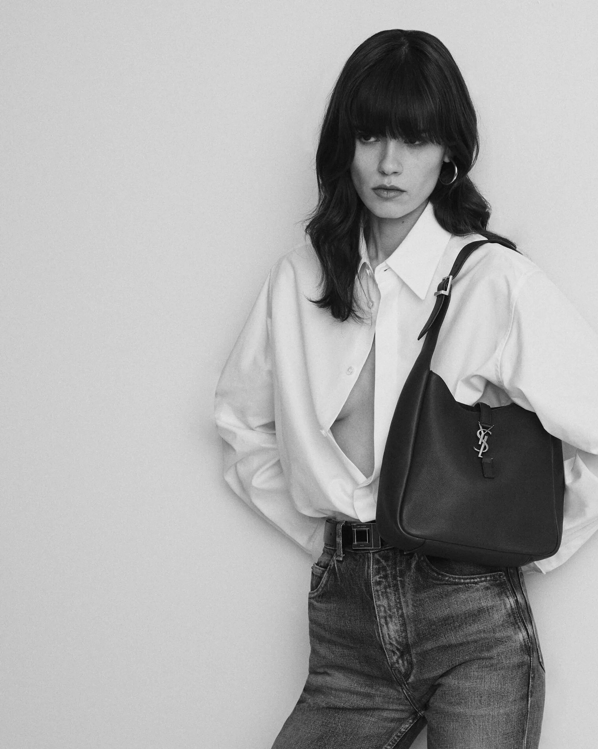 Women Saint Laurent LE 5 à 7^LE 5 À 7 Supple Small In Suede | | YSL.com