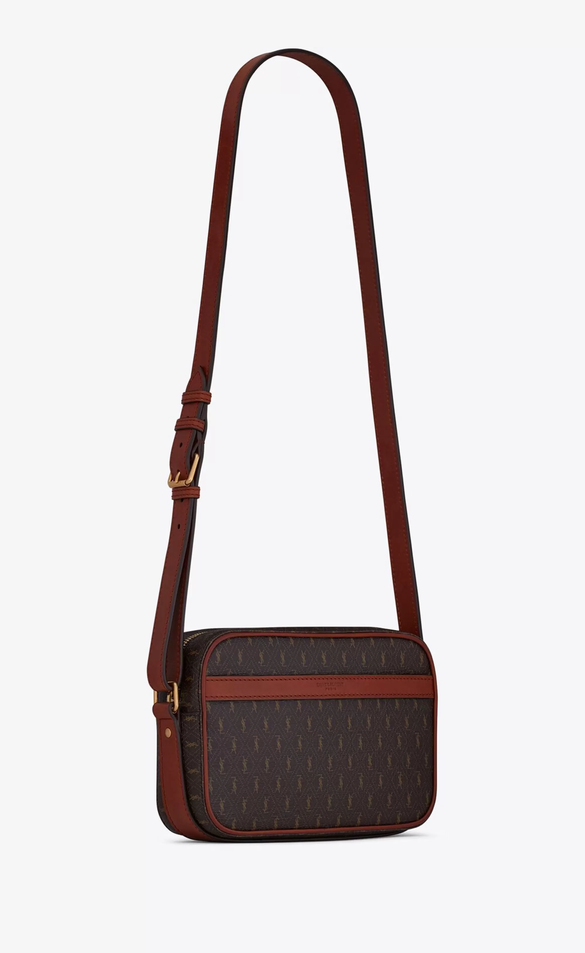 Saint Laurent MESSENGERS^LE MONOGRAMME CAMERA BAG IN CASSANDRE CANVAS AND SMOOTH LEATHER | | YSL.com