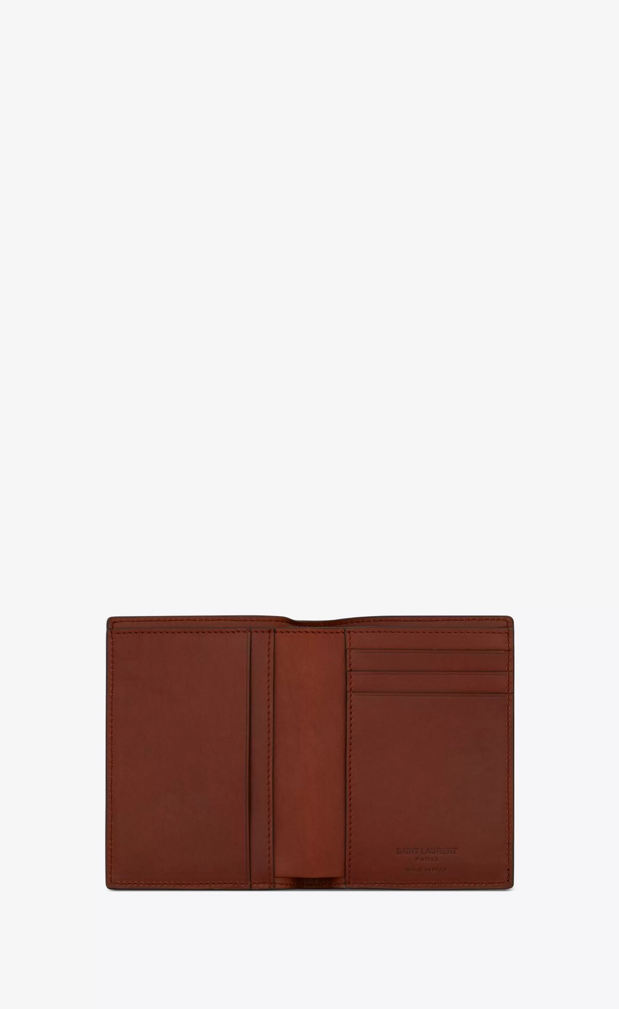 Saint Laurent CARD CASES^LE MONOGRAMME Credit Card Wallet In CASSANDRE CANVAS AND SMOOTH LEATHER | | YSL.com