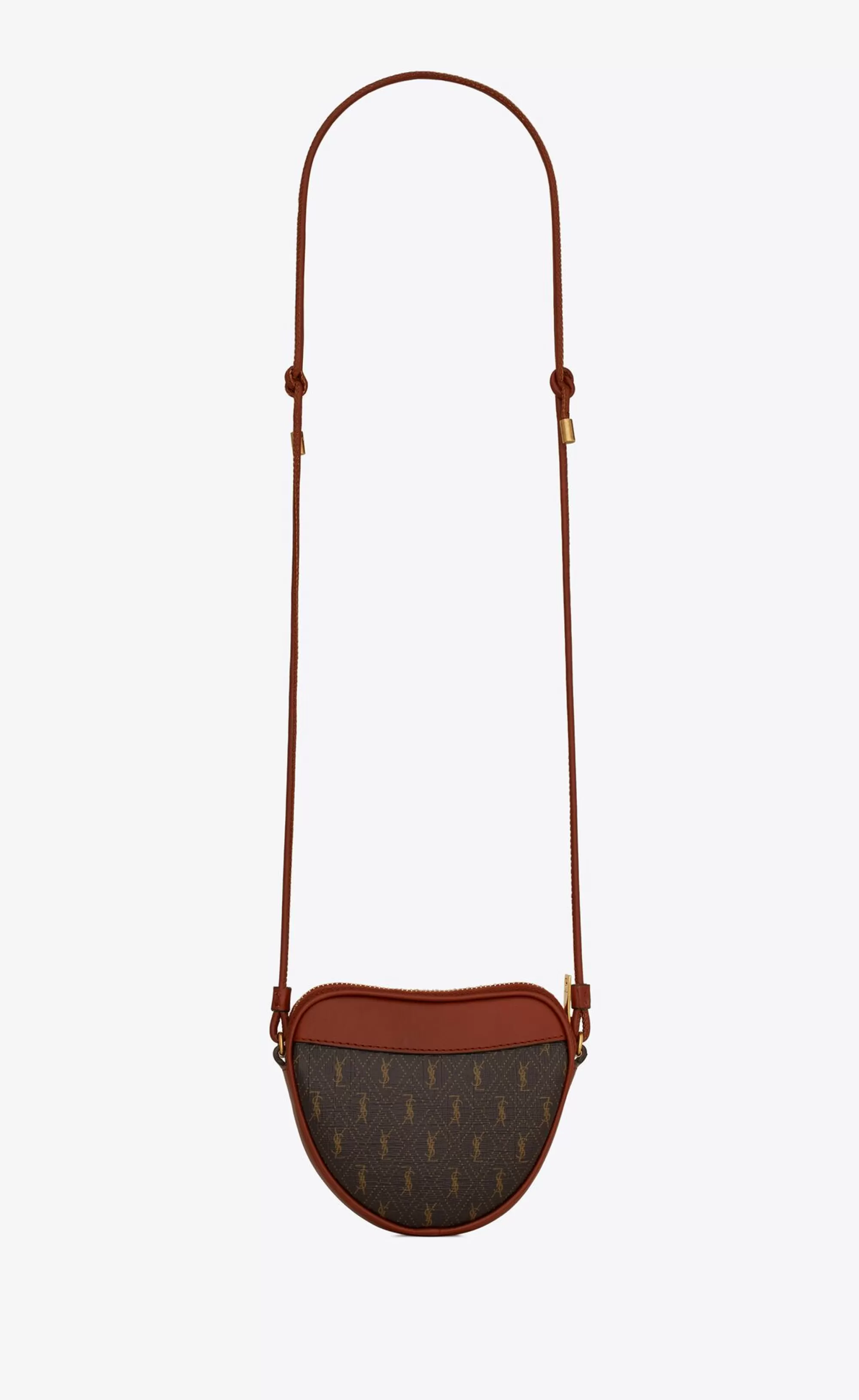 Women Saint Laurent SMALL ACCESSORIES^LE MONOGRAMME MICRO-CŒUR COIN PURSE IN CASSANDRE CANVAS AND SMOOTH LEATHER | | YSL.com