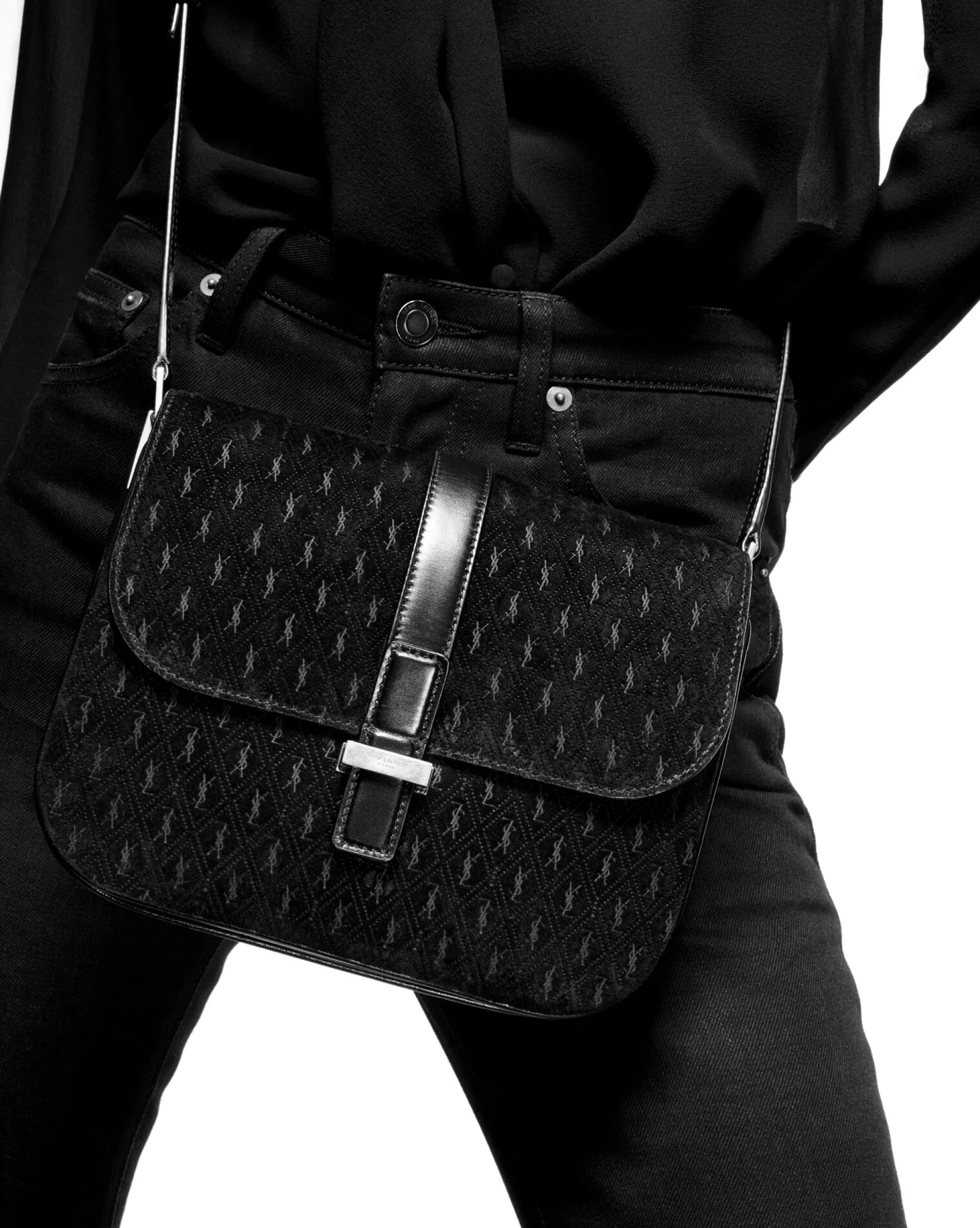 Women Saint Laurent CROSSBODY BAGS^LE MONOGRAMME Small Satchel IN CASSANDRE CANVAS AND SMOOTH LEATHER | | YSL.com