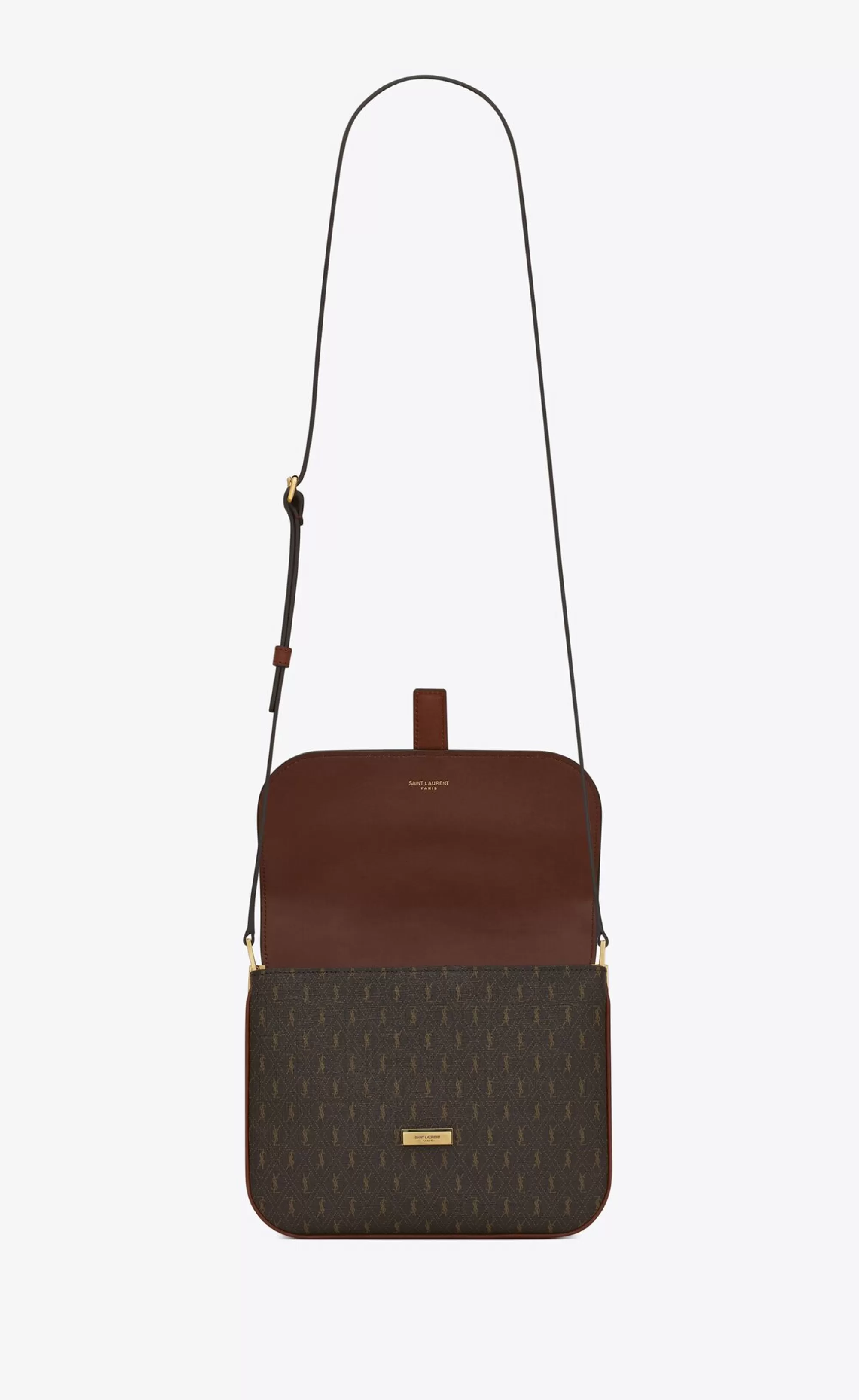 Women Saint Laurent CROSSBODY BAGS^LE MONOGRAMME Small Satchel IN CASSANDRE CANVAS AND SMOOTH LEATHER | | YSL.com