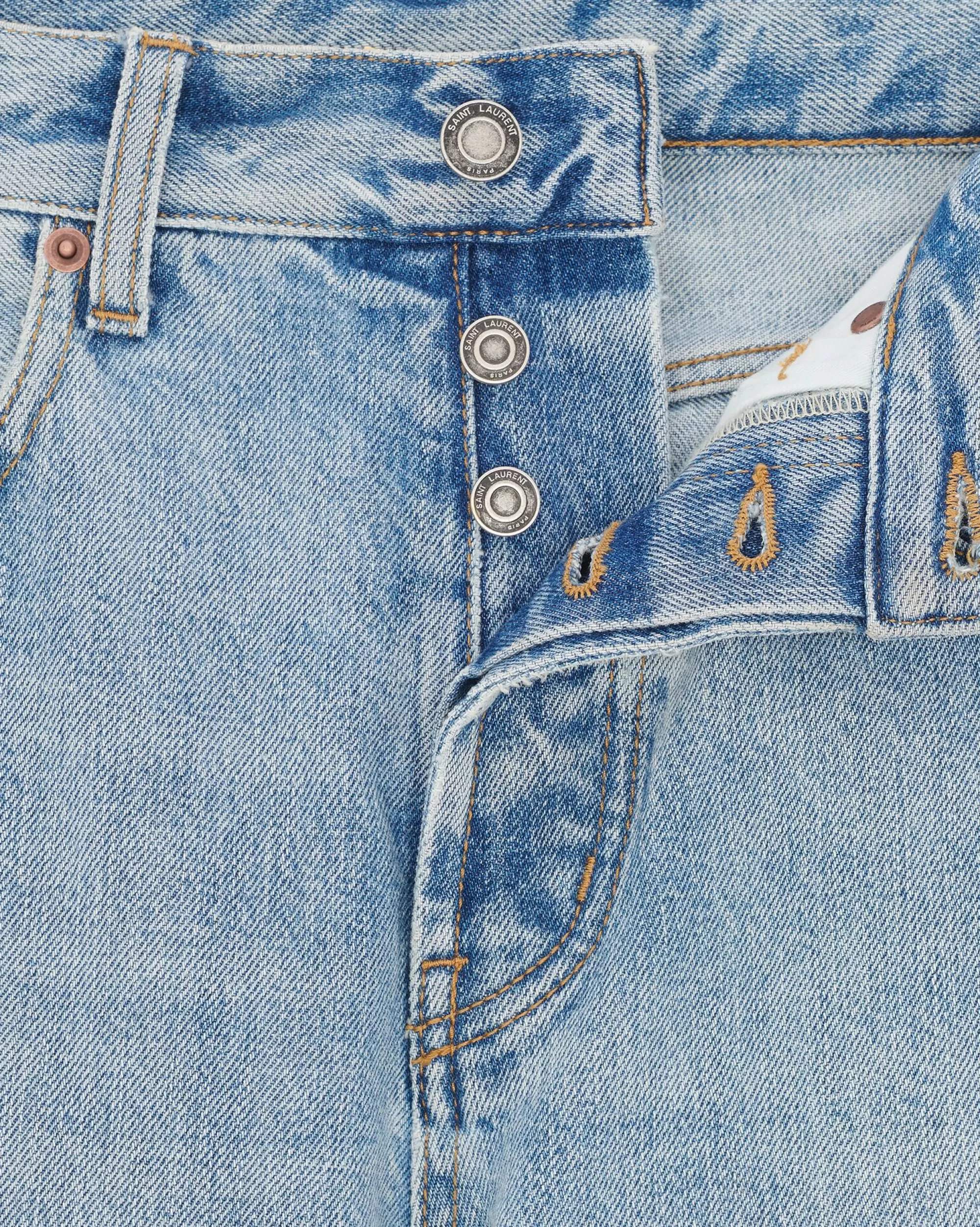 Women Saint Laurent Denim^Long Baggy Jeans In Denim | | YSL.com
