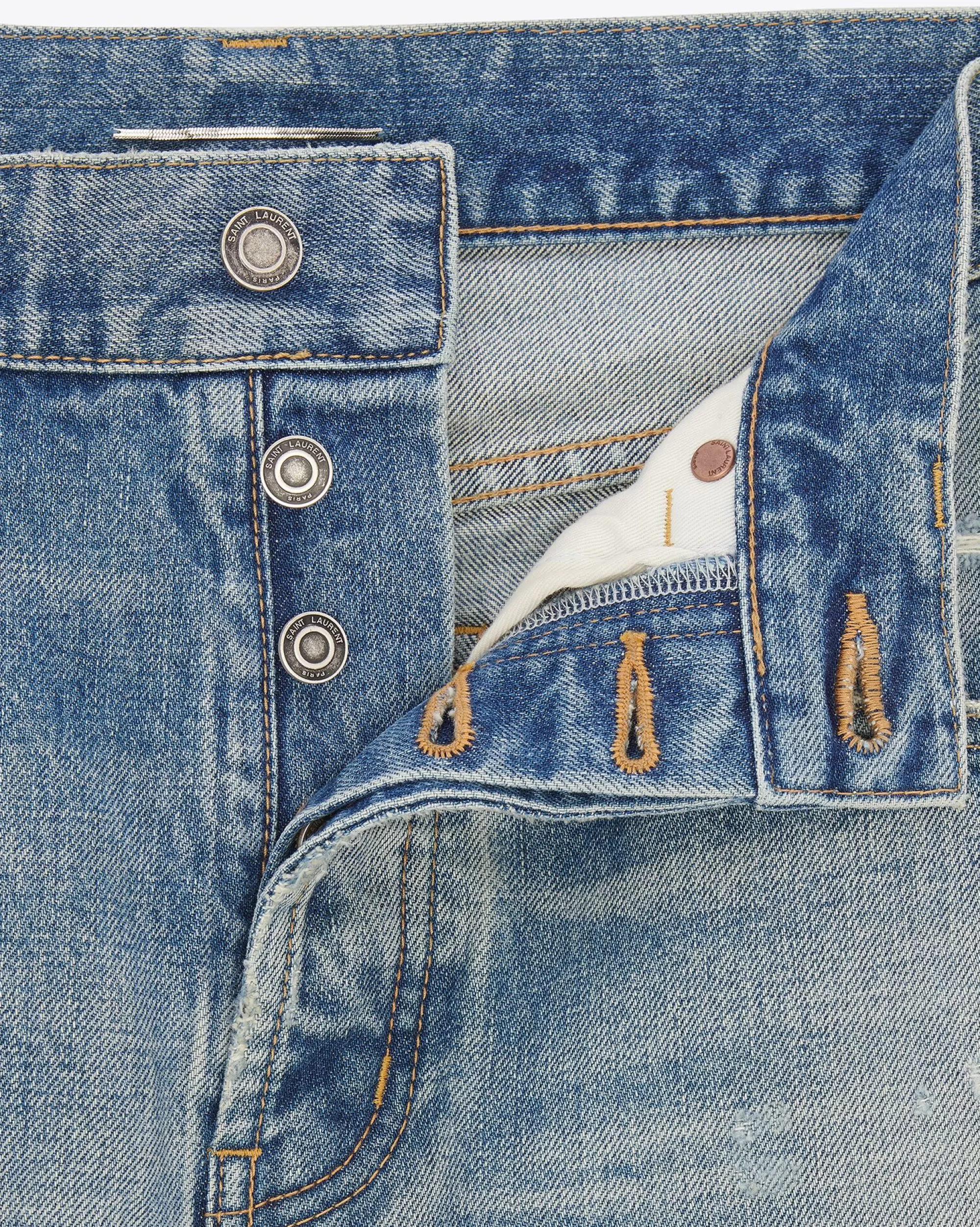 Saint Laurent ALL READY TO WEAR | DENIM^Long Baggy Jeans In Denim | | YSL.com