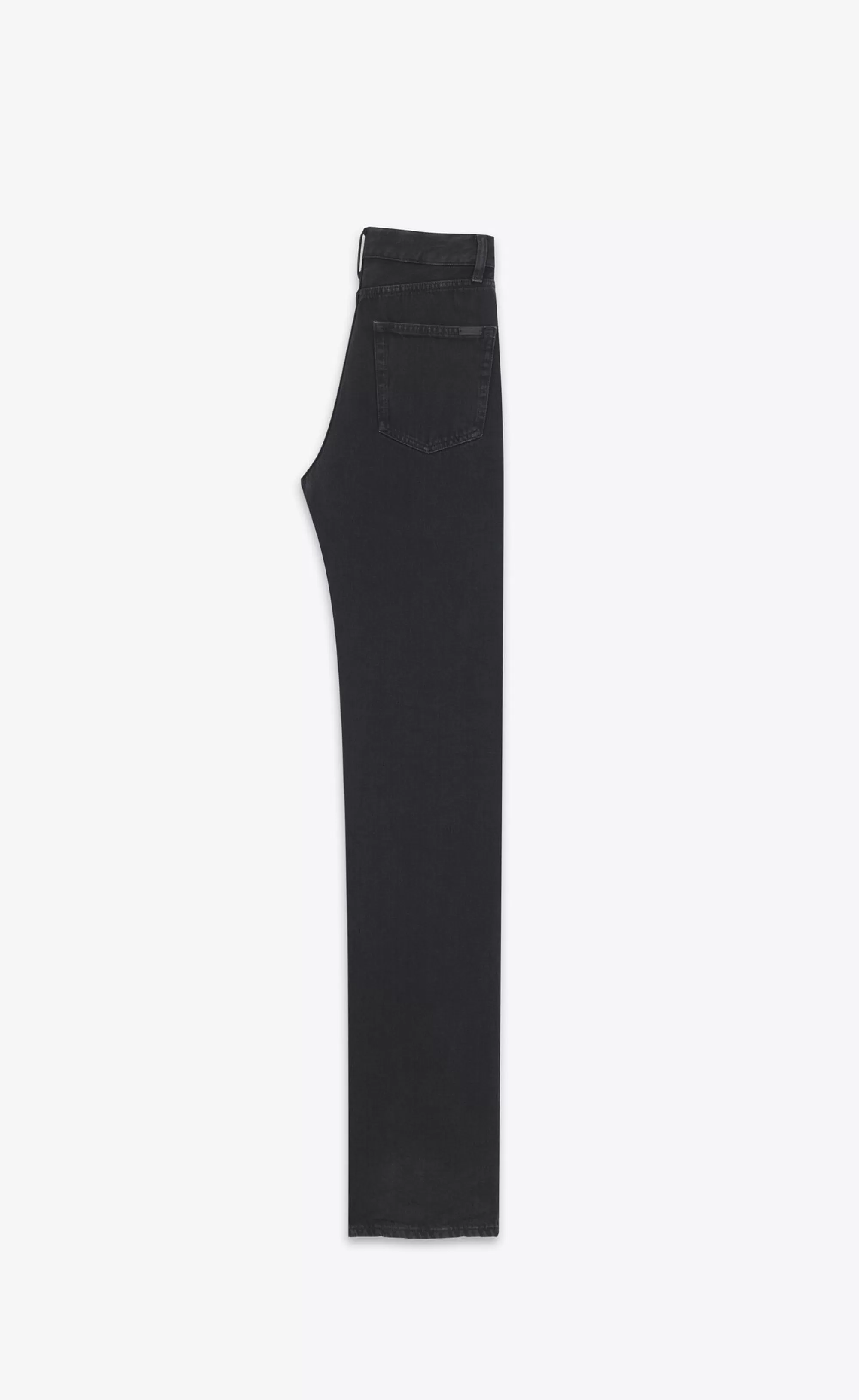 Women Saint Laurent Denim^Long Straight Jeans In Carbon Black Denim | | YSL.com