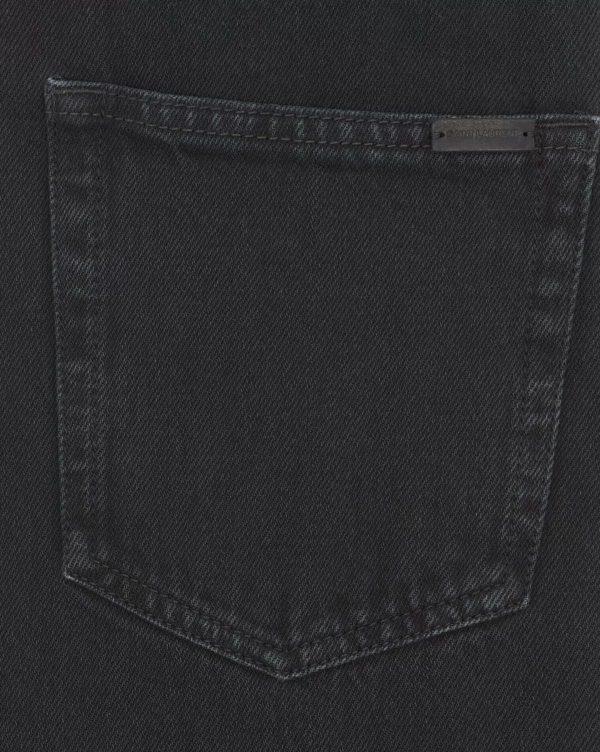 Women Saint Laurent Denim^Long Straight Jeans In Carbon Black Denim | | YSL.com