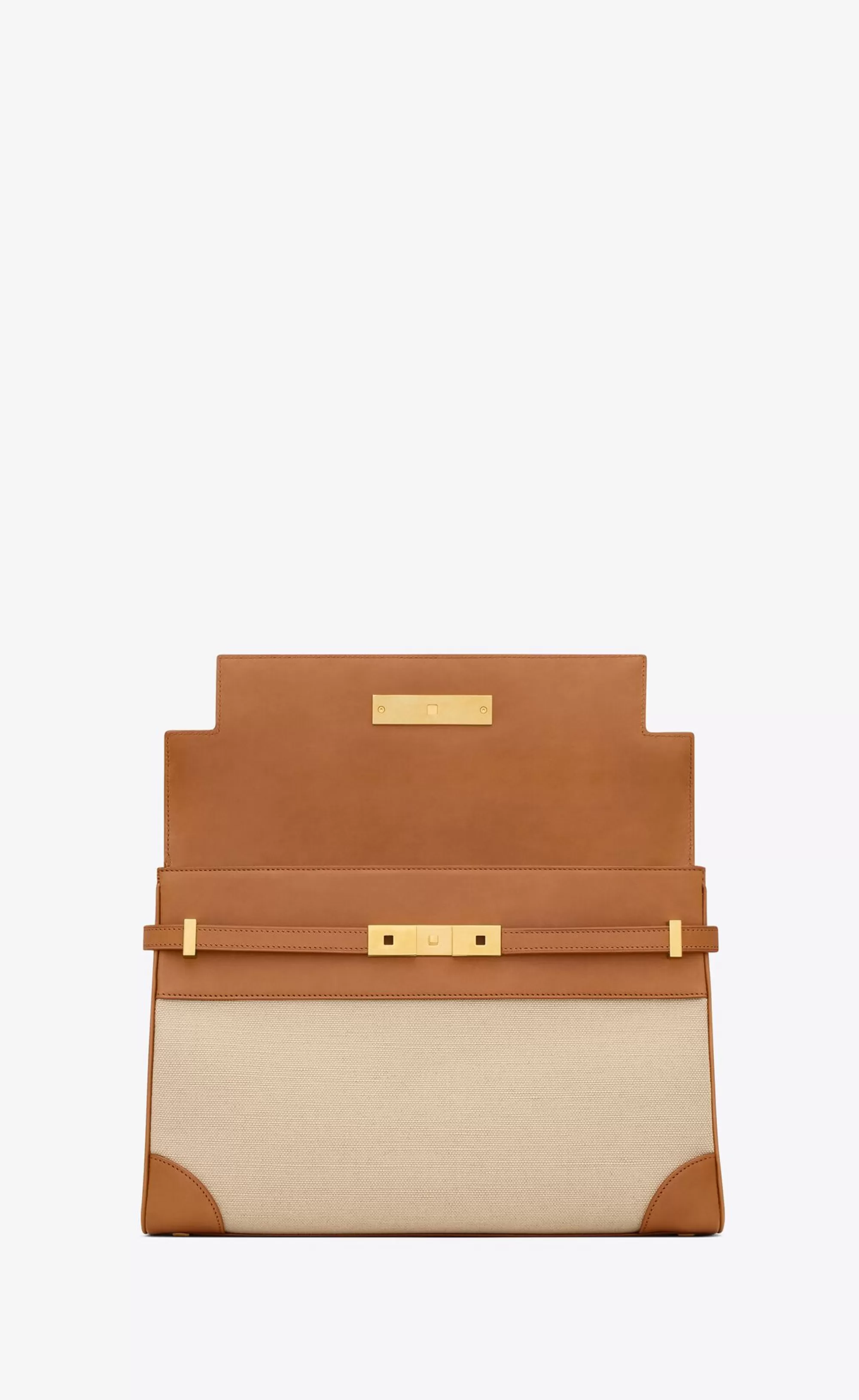 Women Saint Laurent TOP HANDLES | MANHATTAN^MANHATTAN Top Handle In Canvas And Leather | | YSL.com