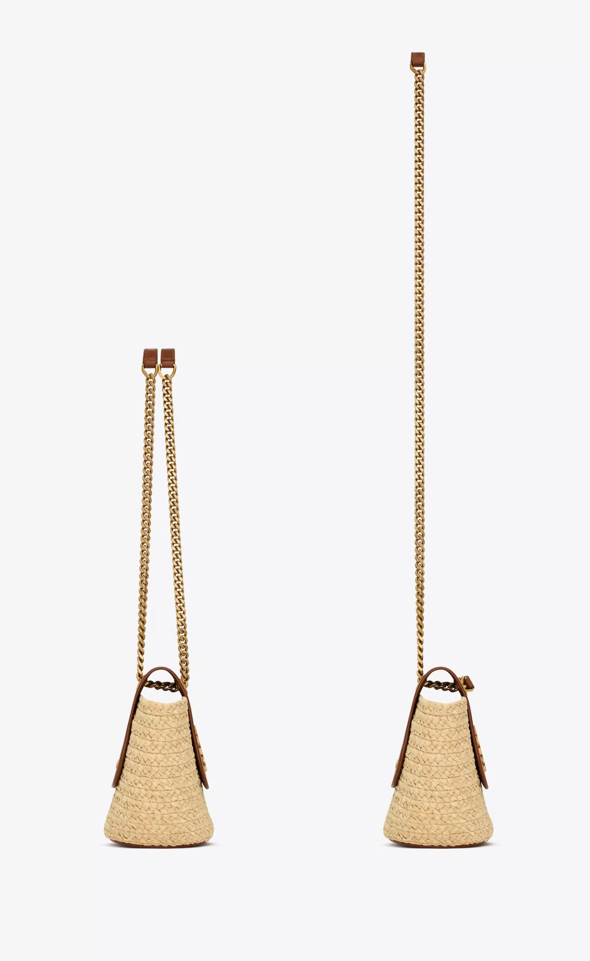 Women Saint Laurent TOTES AND SHOPPINGS | MINI BAGS^Mini Manon In Raffia And Aged Vegetable-tanned Leather | | YSL.com