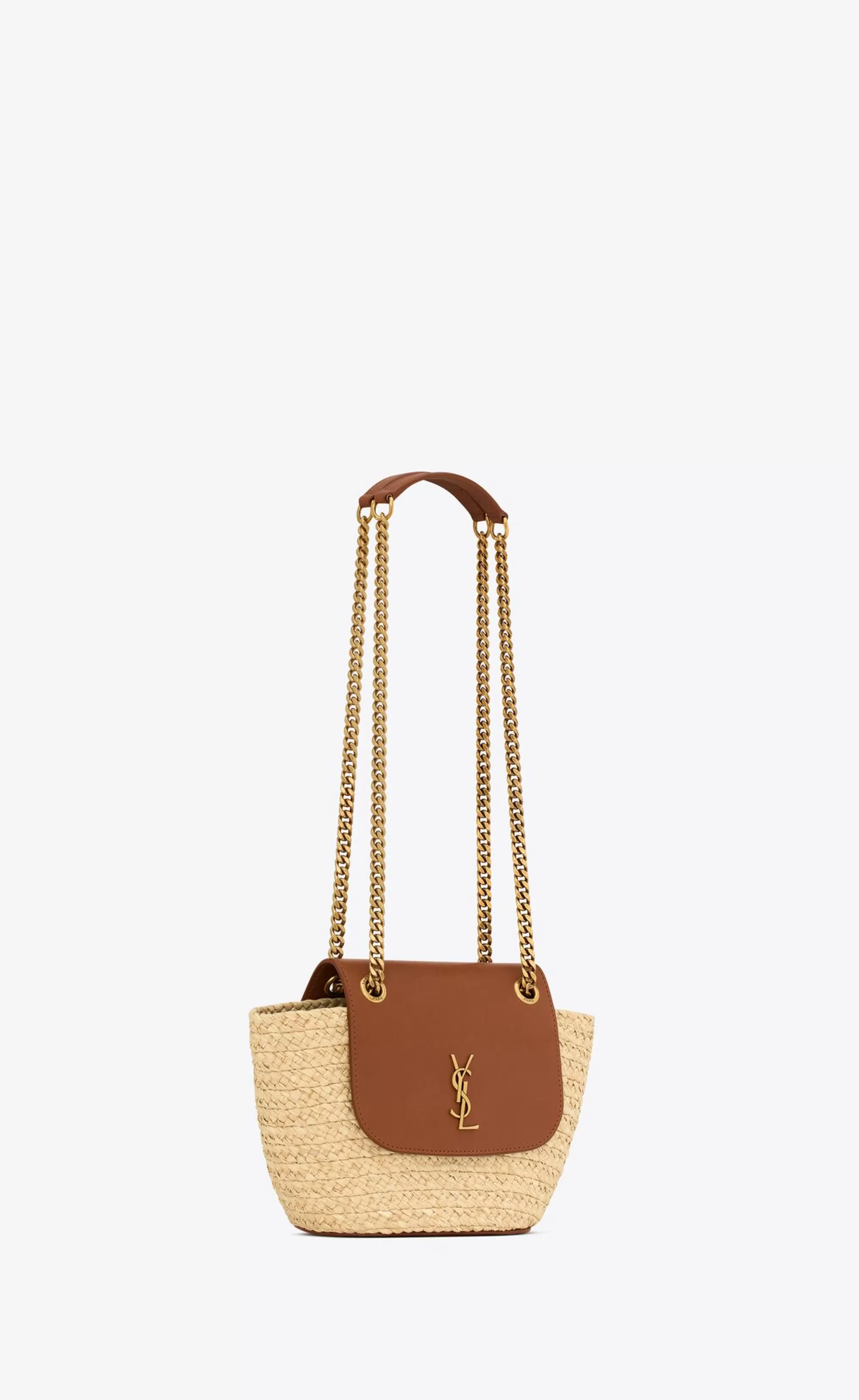 Women Saint Laurent TOTES AND SHOPPINGS | MINI BAGS^Mini Manon In Raffia And Aged Vegetable-tanned Leather | | YSL.com