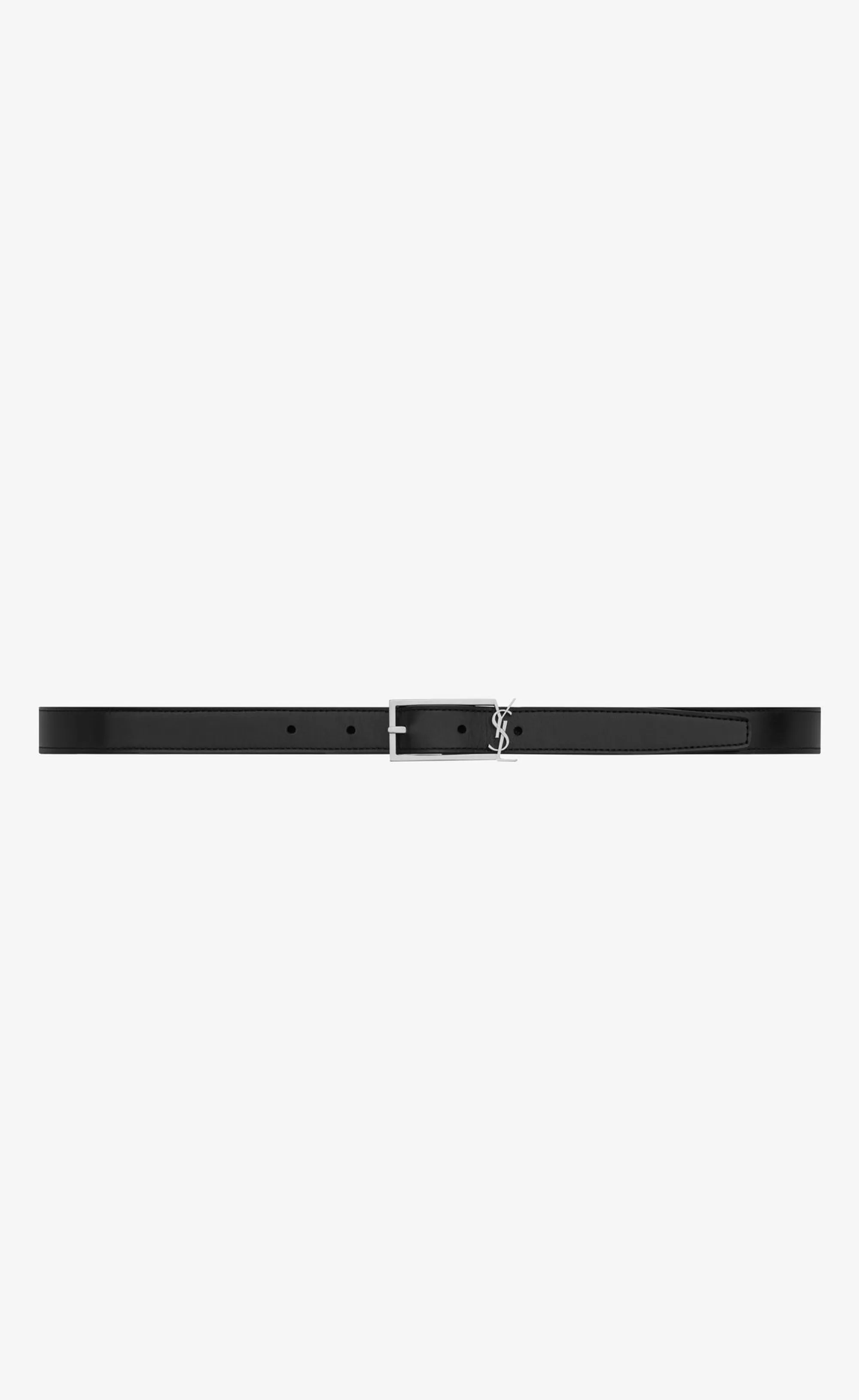 Saint Laurent BELTS^NEW CASSANDRE BUCKLE BELT IN SMOOTH LEATHER | | YSL.com
