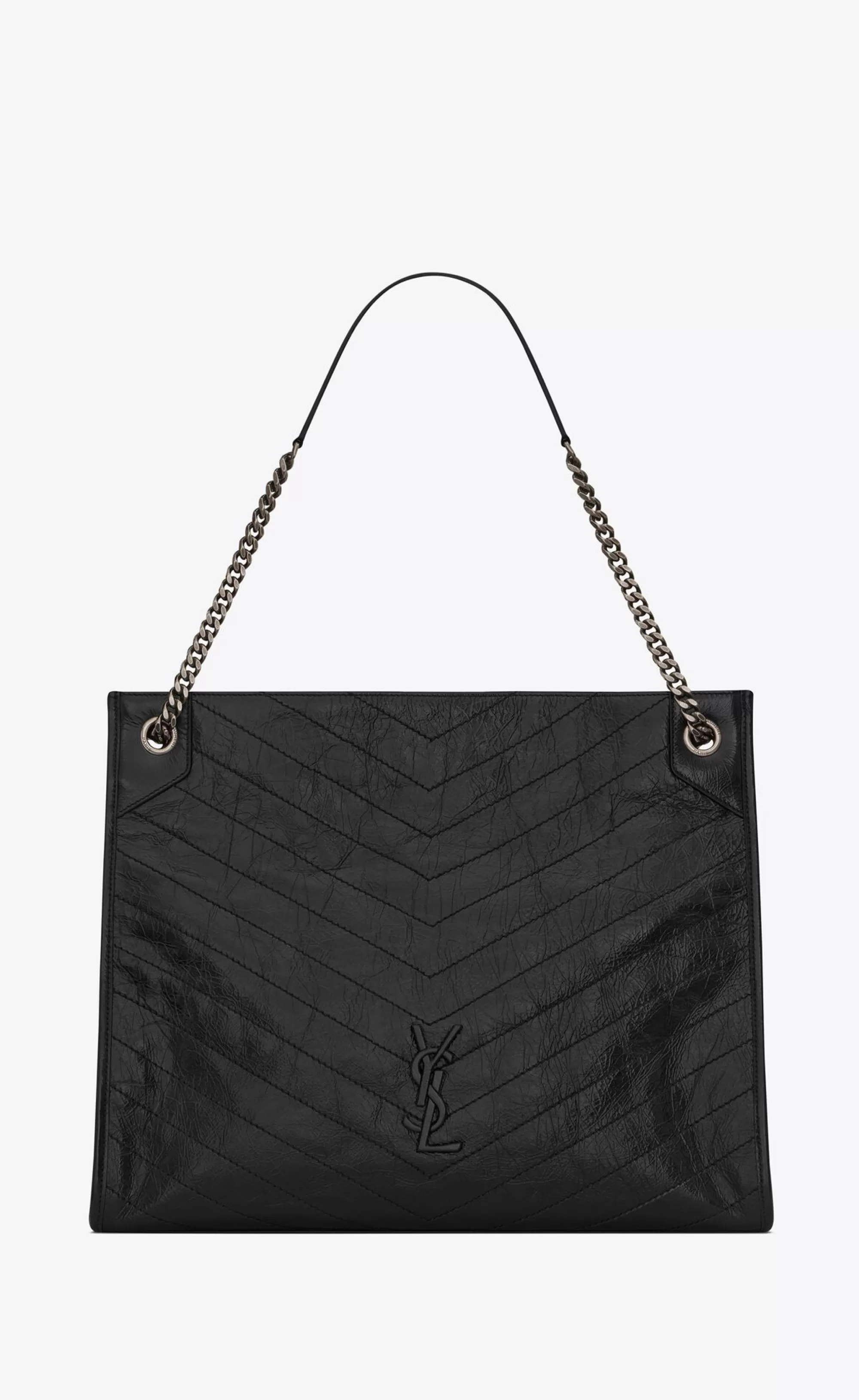 Women Saint Laurent SHOULDER BAGS | NIKI^NIKI Large Shopping In Crinkled Vintage Leather | | YSL.com