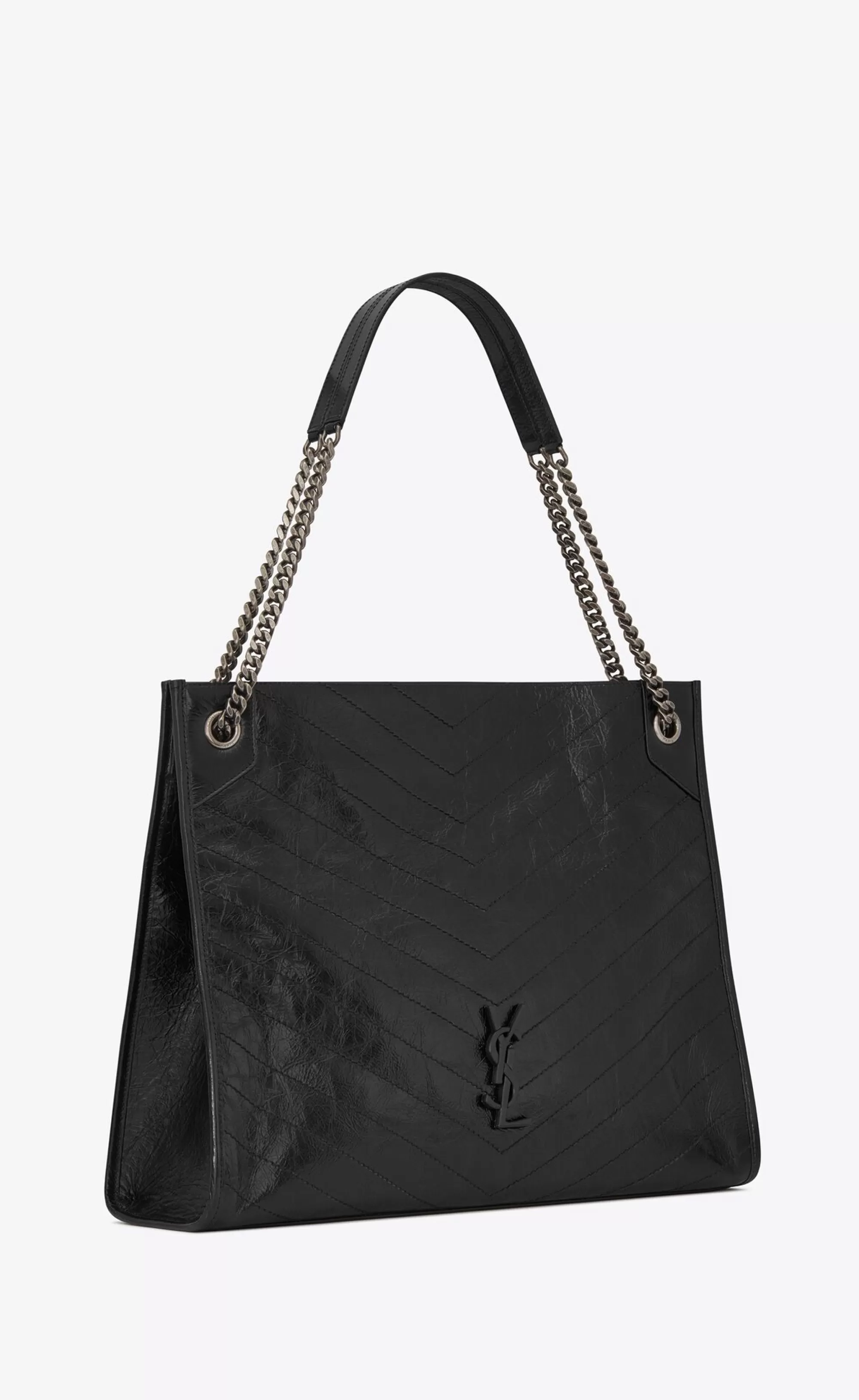 Women Saint Laurent SHOULDER BAGS | NIKI^NIKI Large Shopping In Crinkled Vintage Leather | | YSL.com