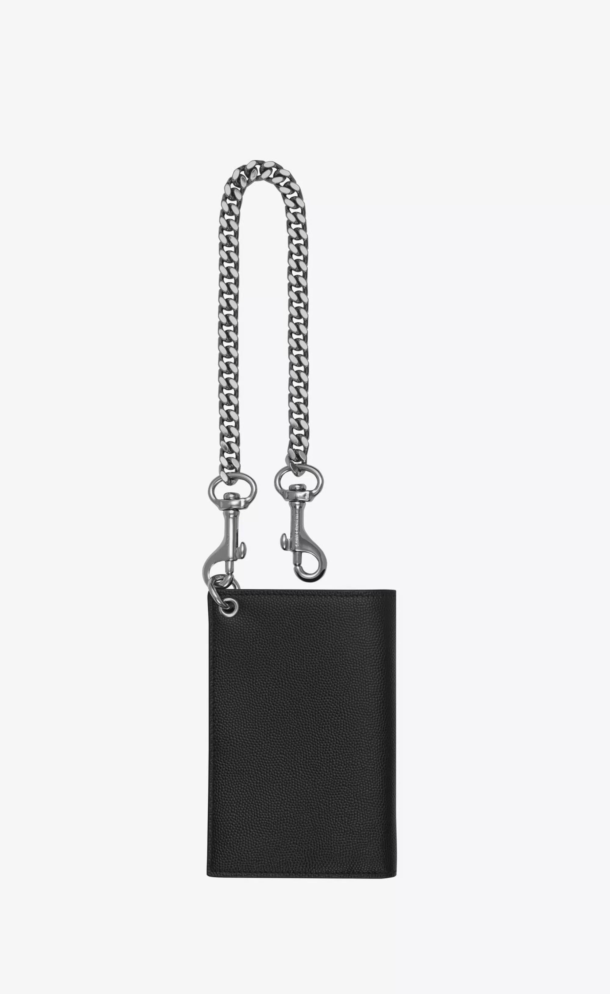 Saint Laurent WALLETS^N/S Chain Wallet In Grain De Poudre Embossed Leather | | YSL.com