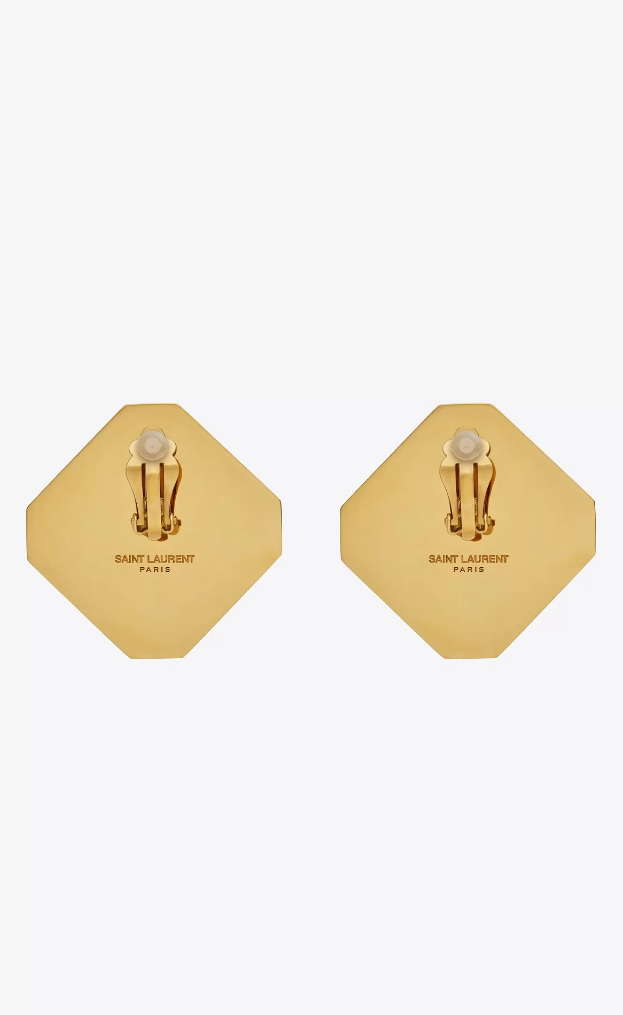 Women Saint Laurent EARRINGS^Octagon Cabochon Earrings In Resin | | YSL.com